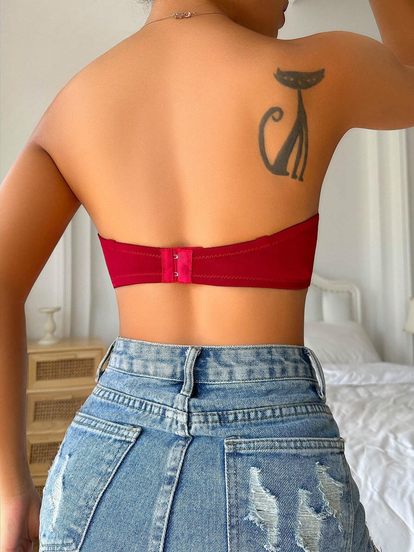 Solid Underwire Push Up Bra