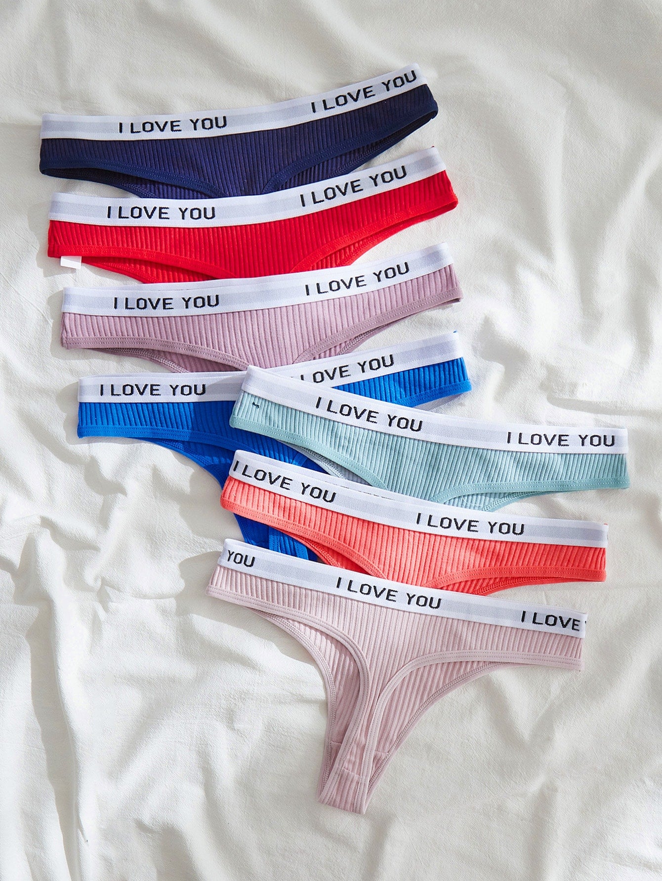 7pack Letter Tape Panty