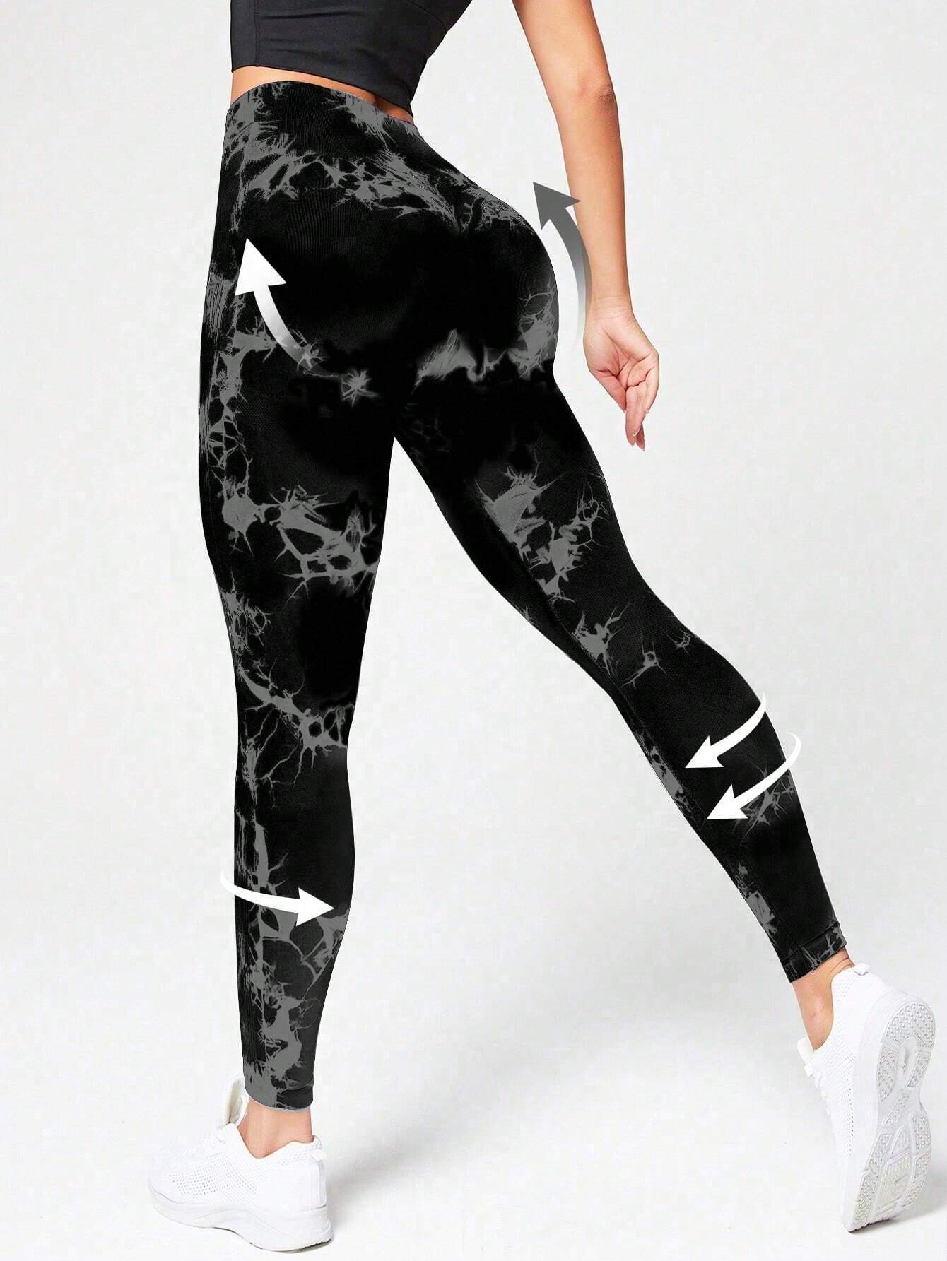 Sport Studio Tie Dye Wideband Waist Sports Leggings