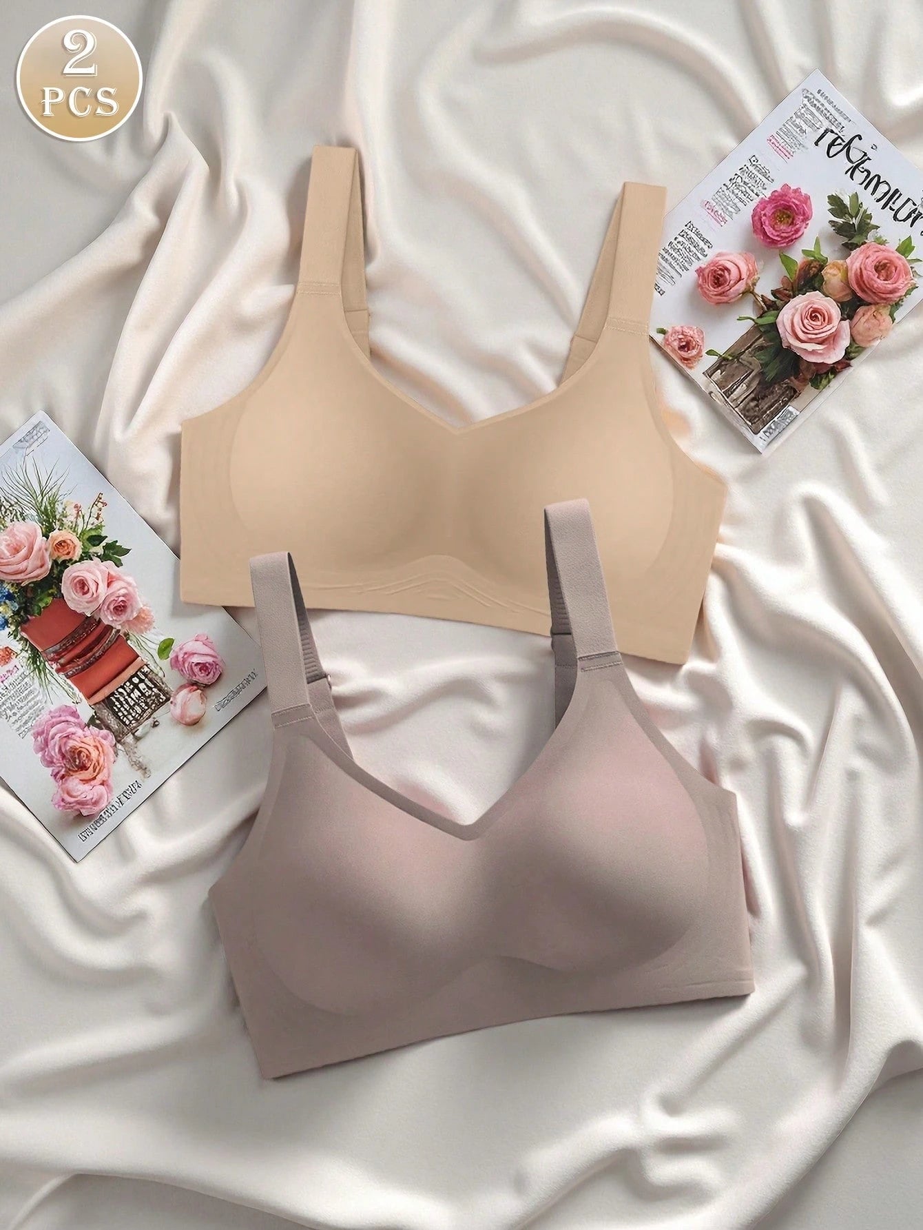 2pcs/Set Minimalist Comfortable Sports Bras