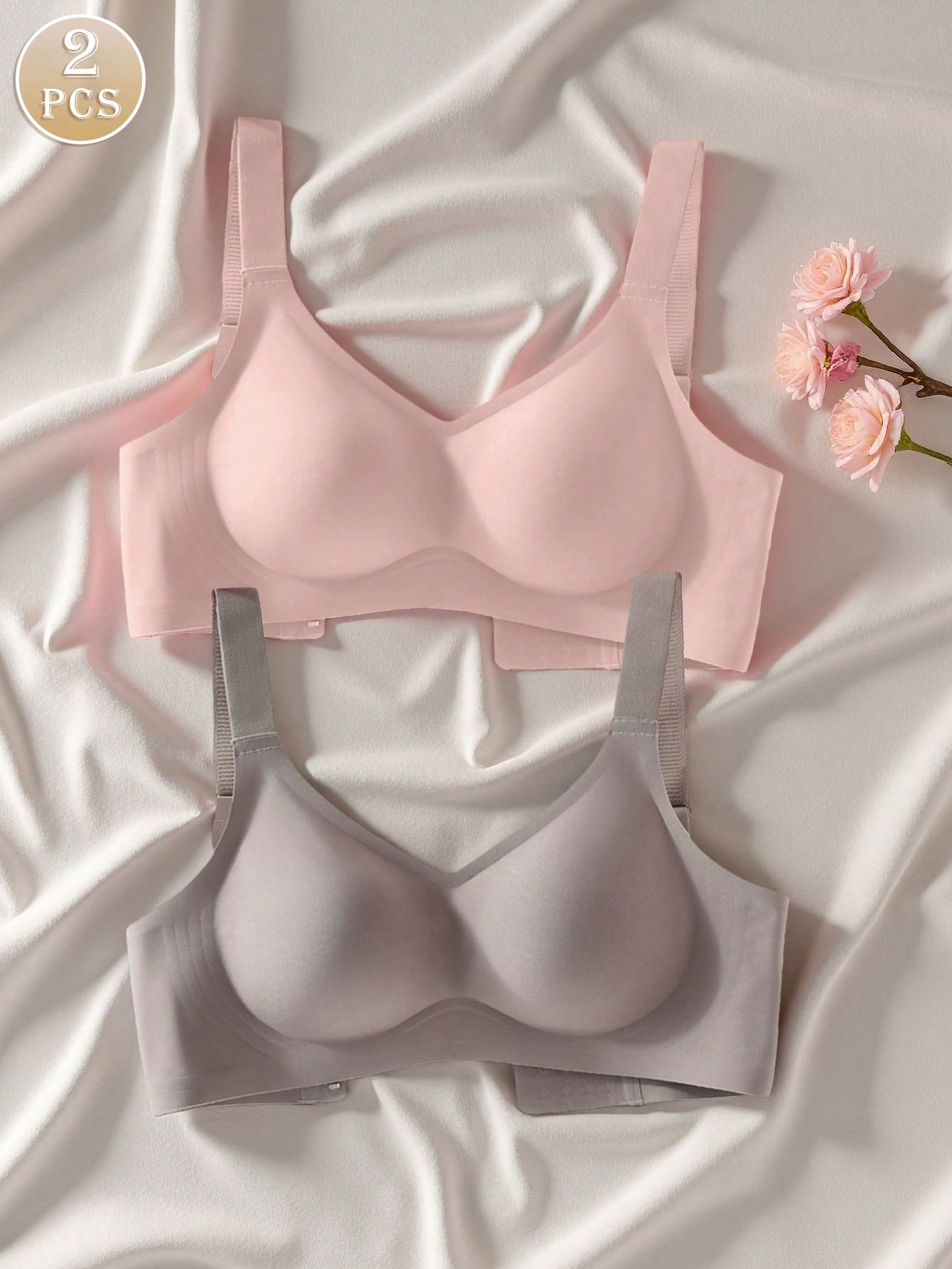 2pcs/Set Minimalist & Comfortable Sports Bra