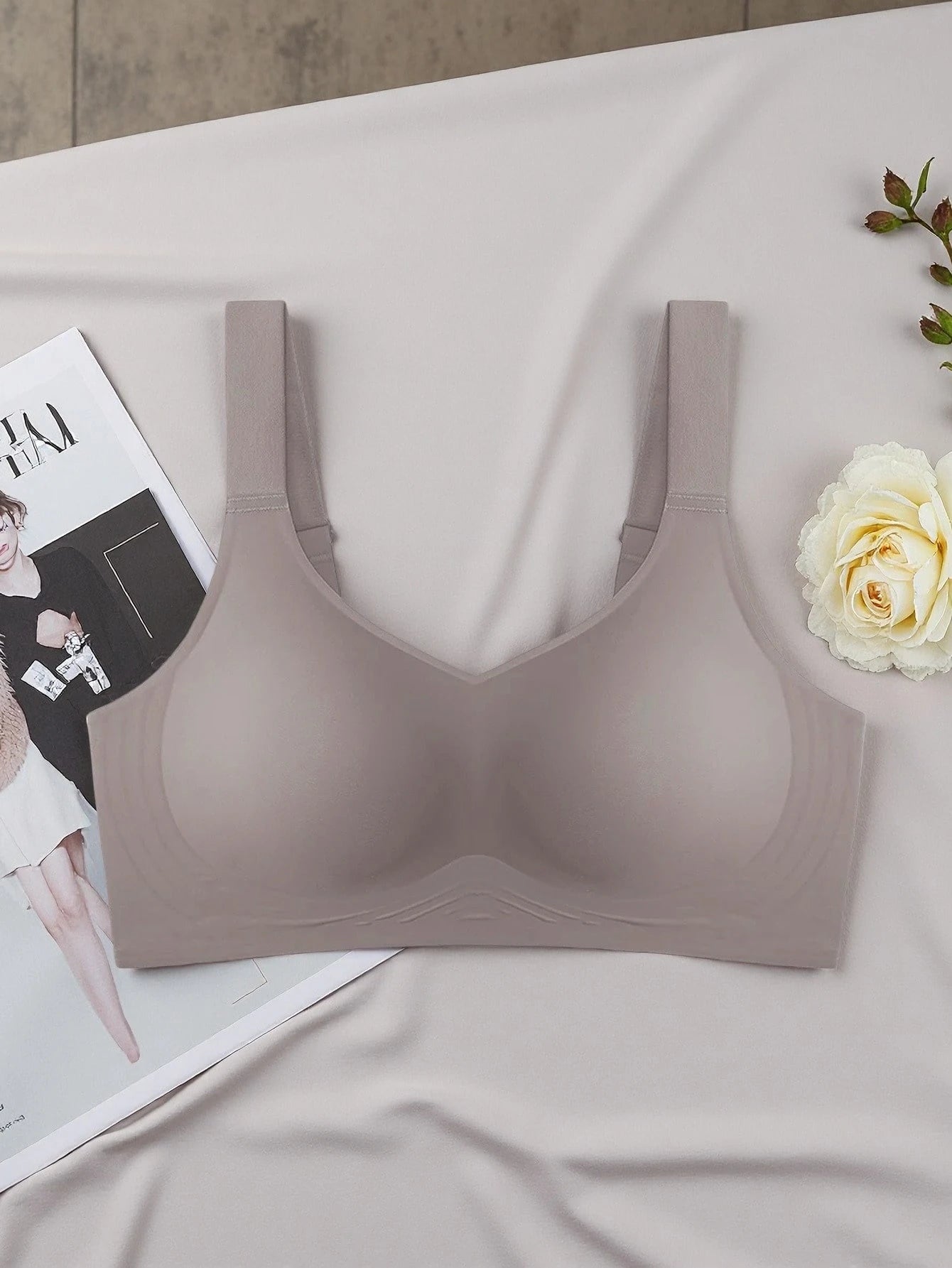 2pcs Set Simple & Comfortable Wireless Sports Bras For Women