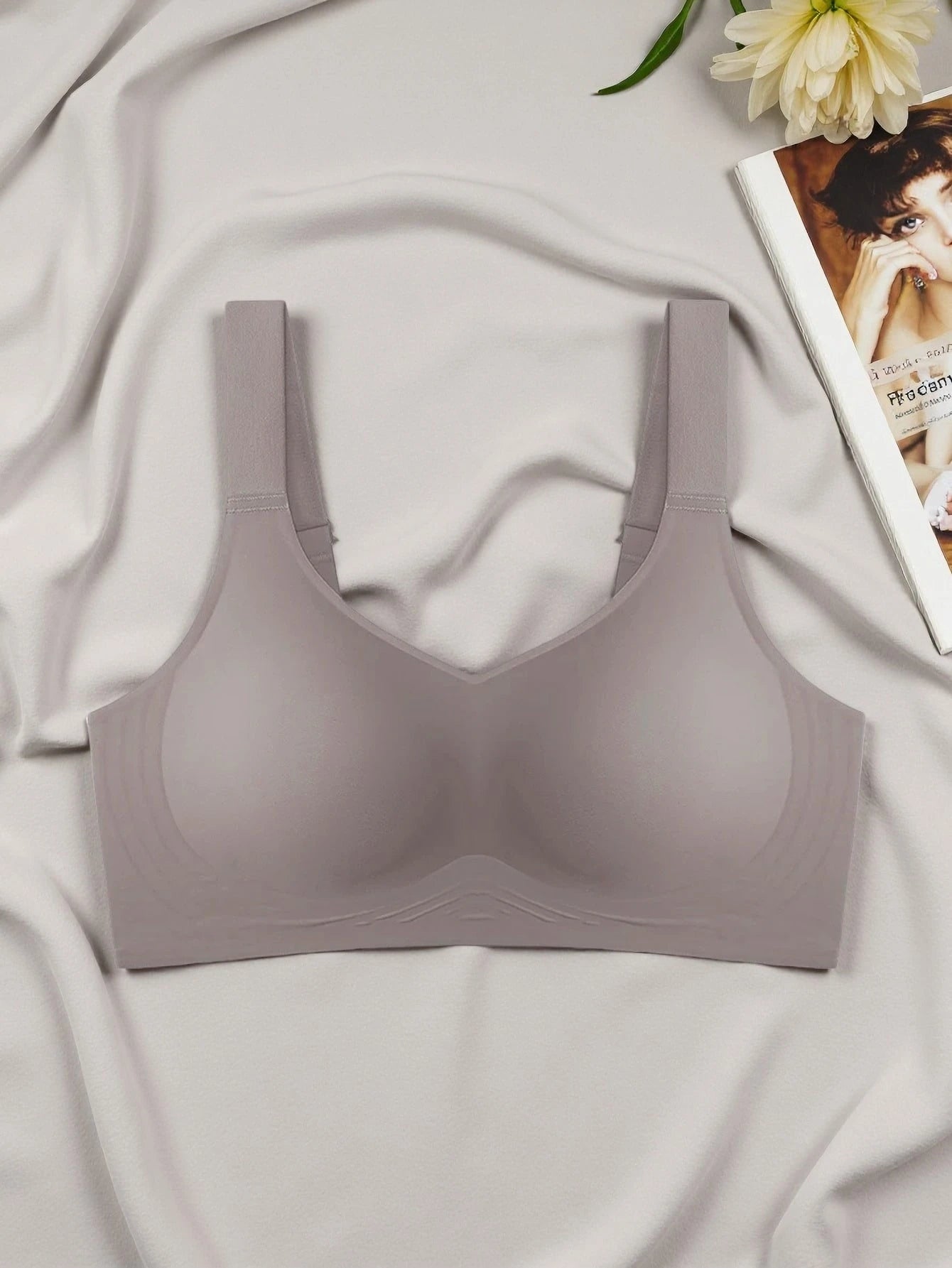 2pcs Set Simple & Comfortable Wireless Sports Bras For Women