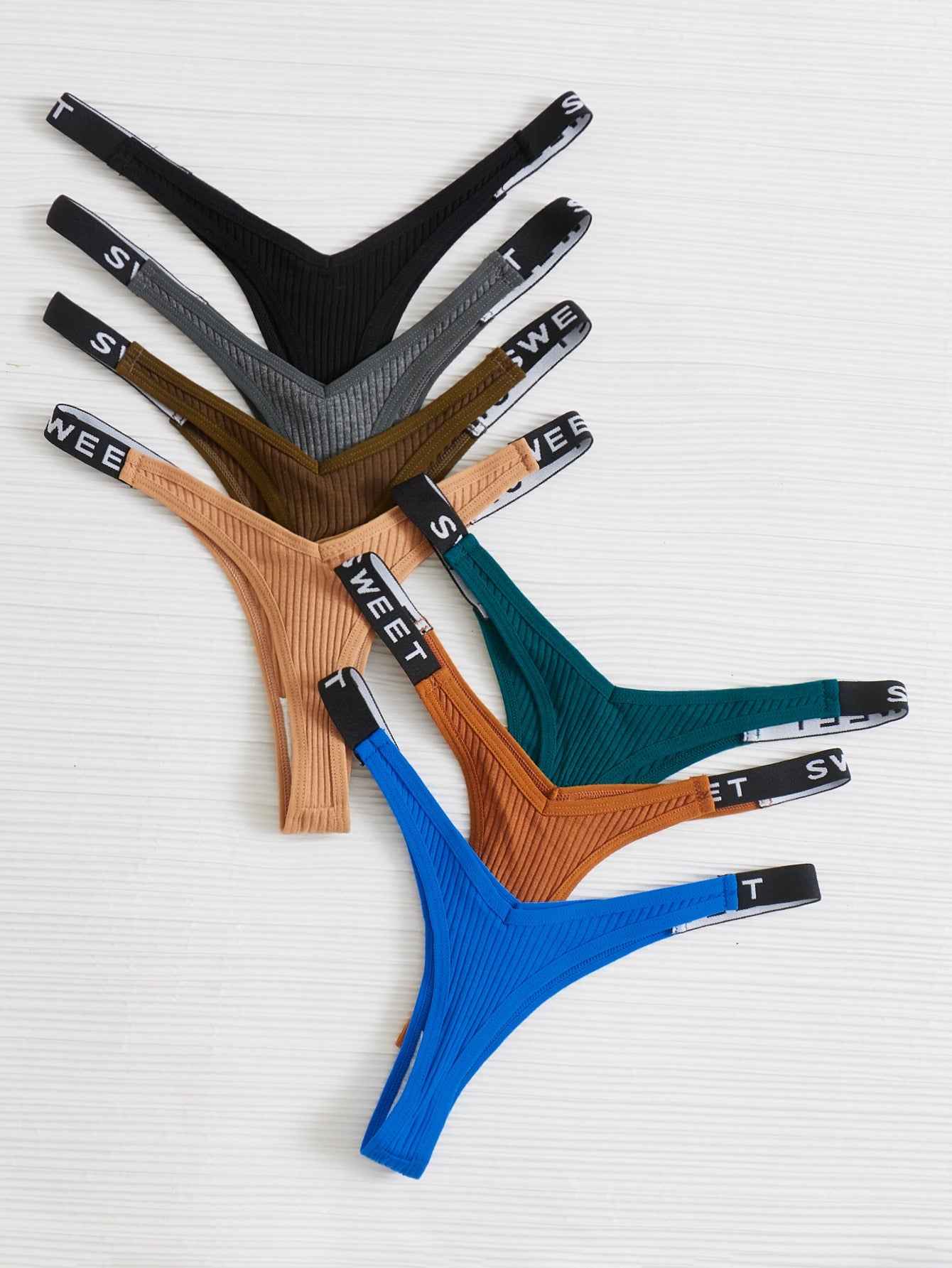 7pack Letter Tape Panty Set