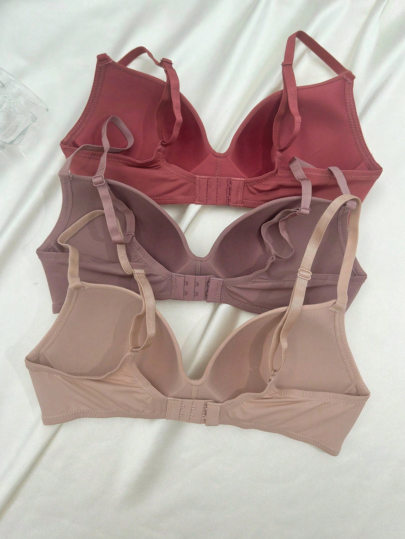 3pack Solid Bra Set
