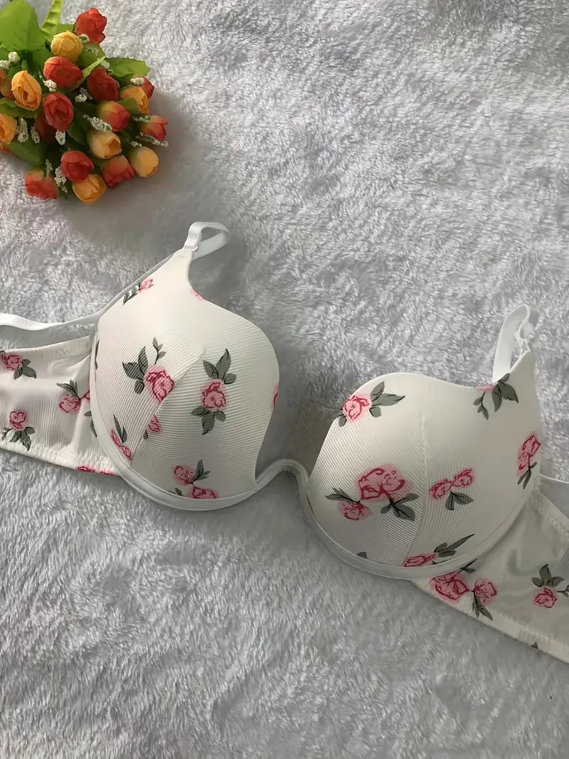 3pcs Floral Lingerie Bras