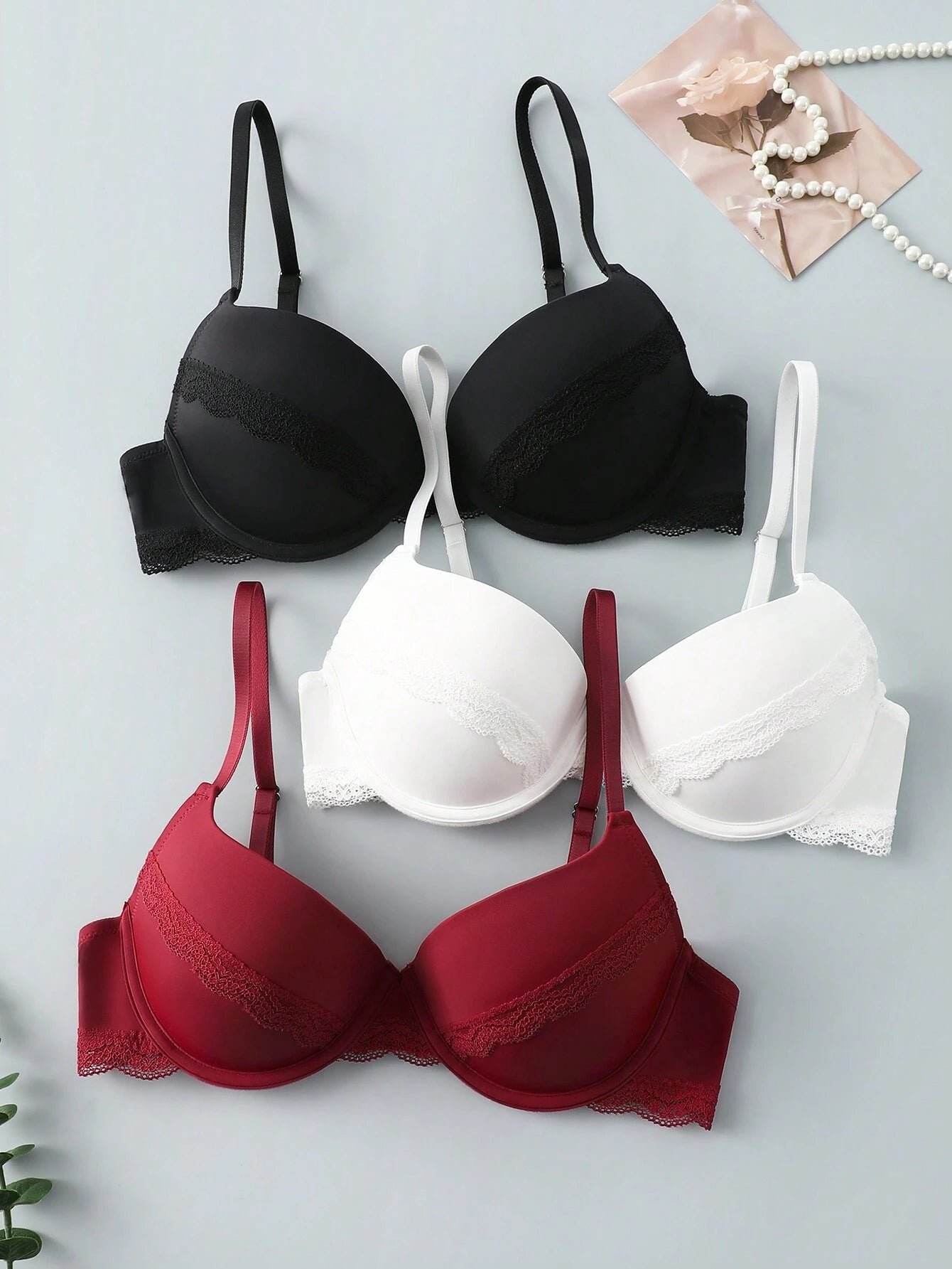 3pcs/Pack Steel Underwire Bras