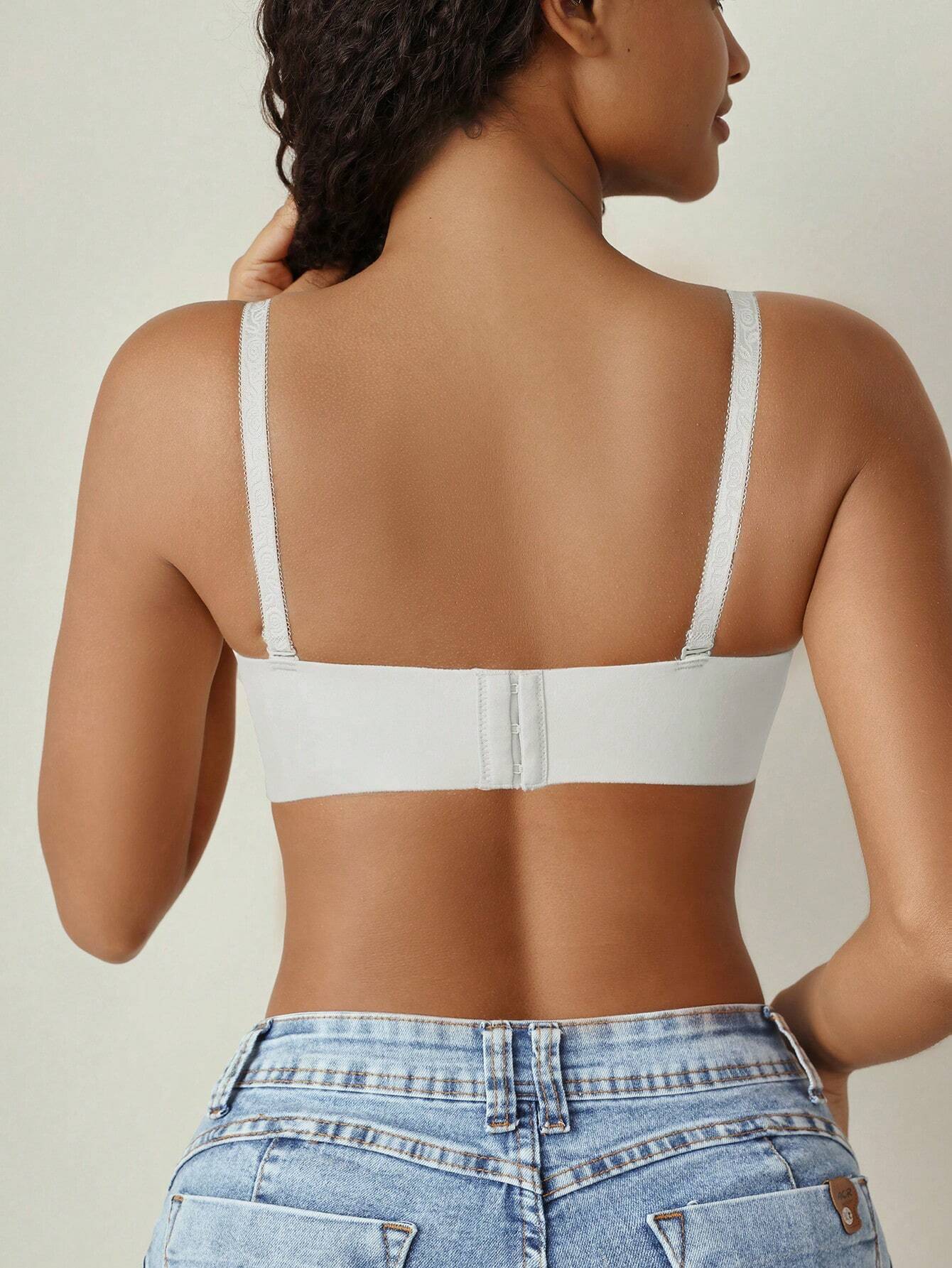 Underwear&amp;Sleepwear Basics 3pcs Women's Solid Color Bra Set