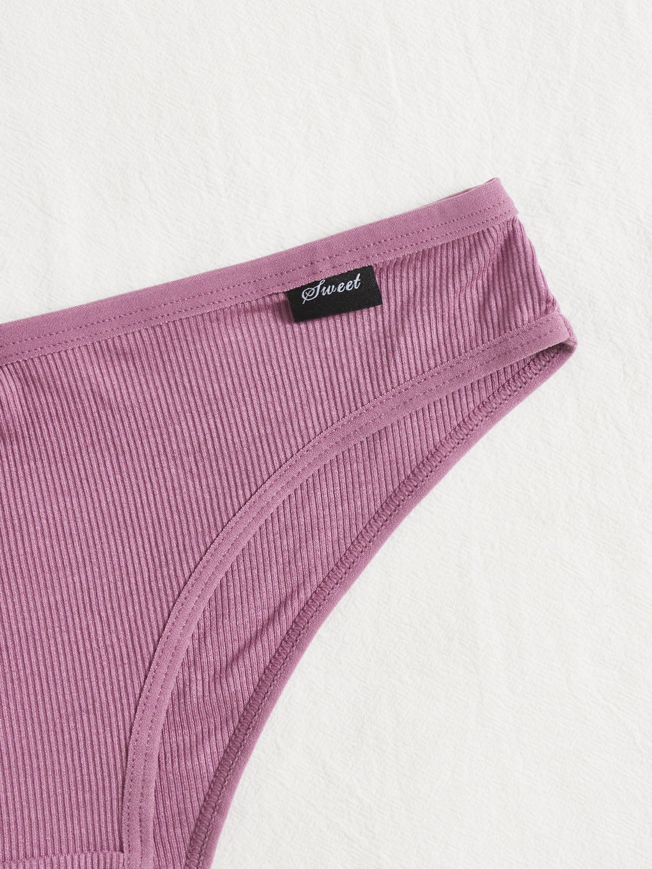 7pack Solid Rib Panty