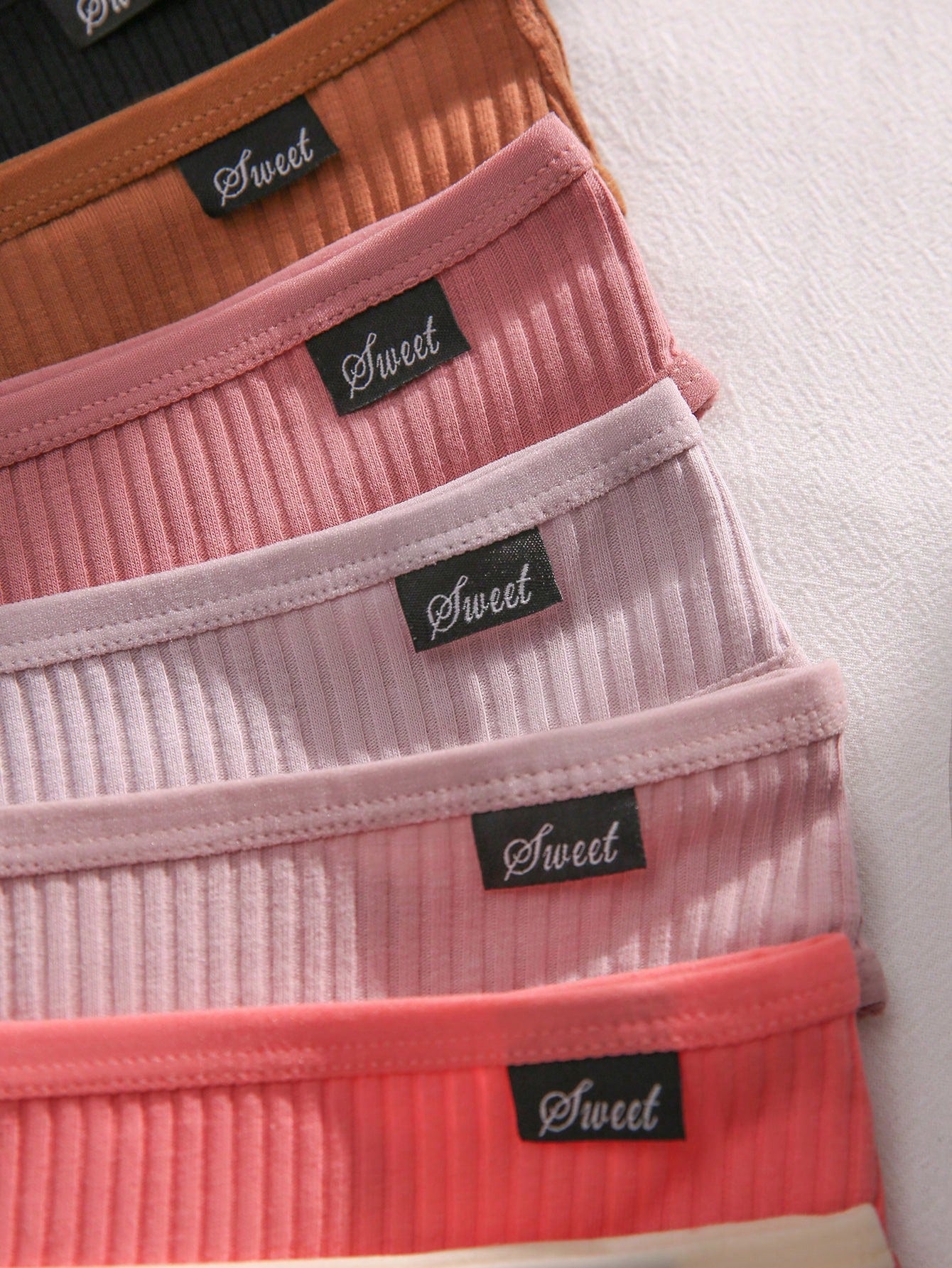 7pack Solid Rib Panty