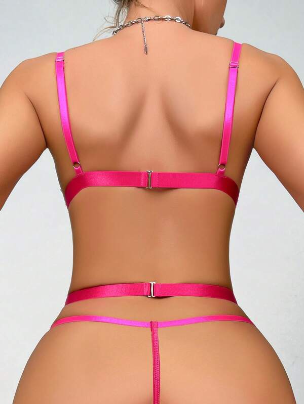 Floral Lace Cut-out Lingerie Set