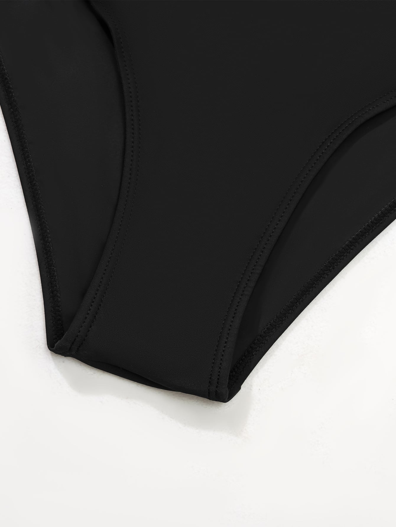 SHEIN Swim Vcay Ruffle Hem Ruched Bikini Swimsuit