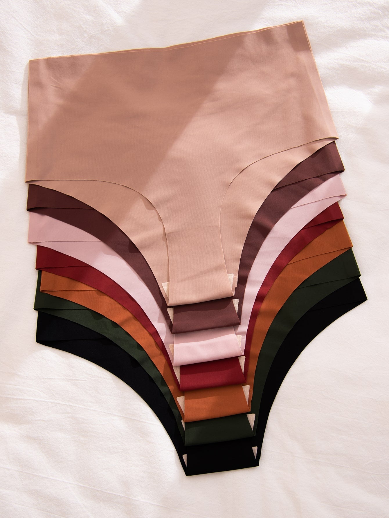 7pack Solid No Show Panty Set