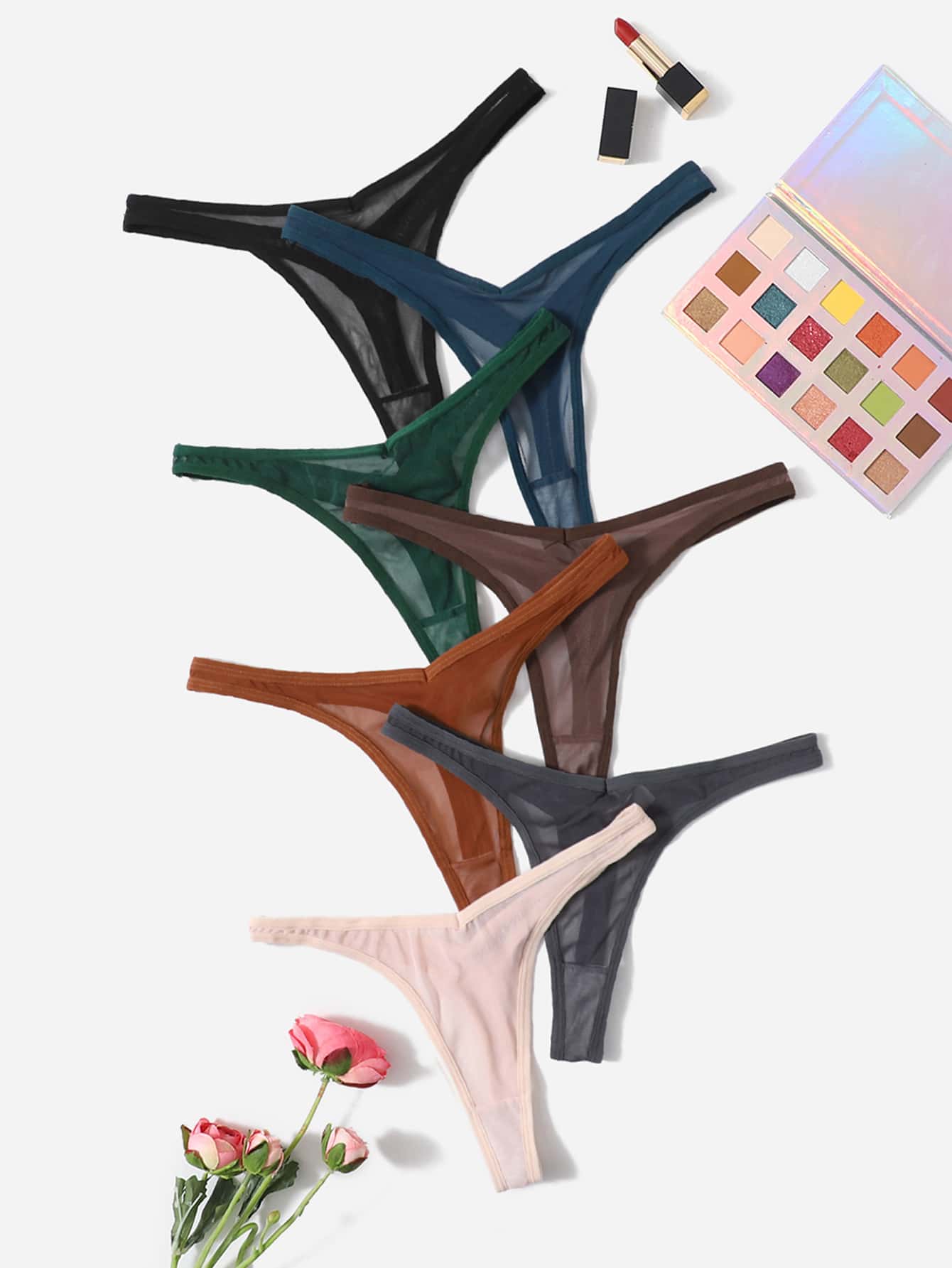 7pack Solid No Show Panty S Multicolor 2