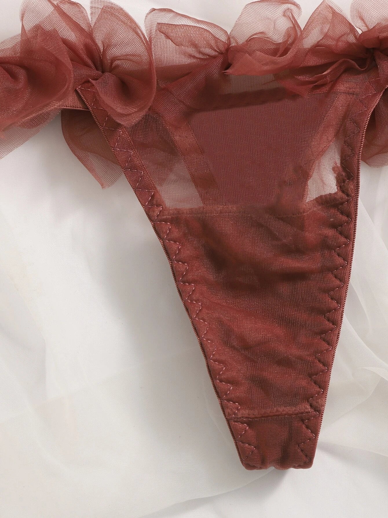 Sheer Mesh Underwire Lingerie Set