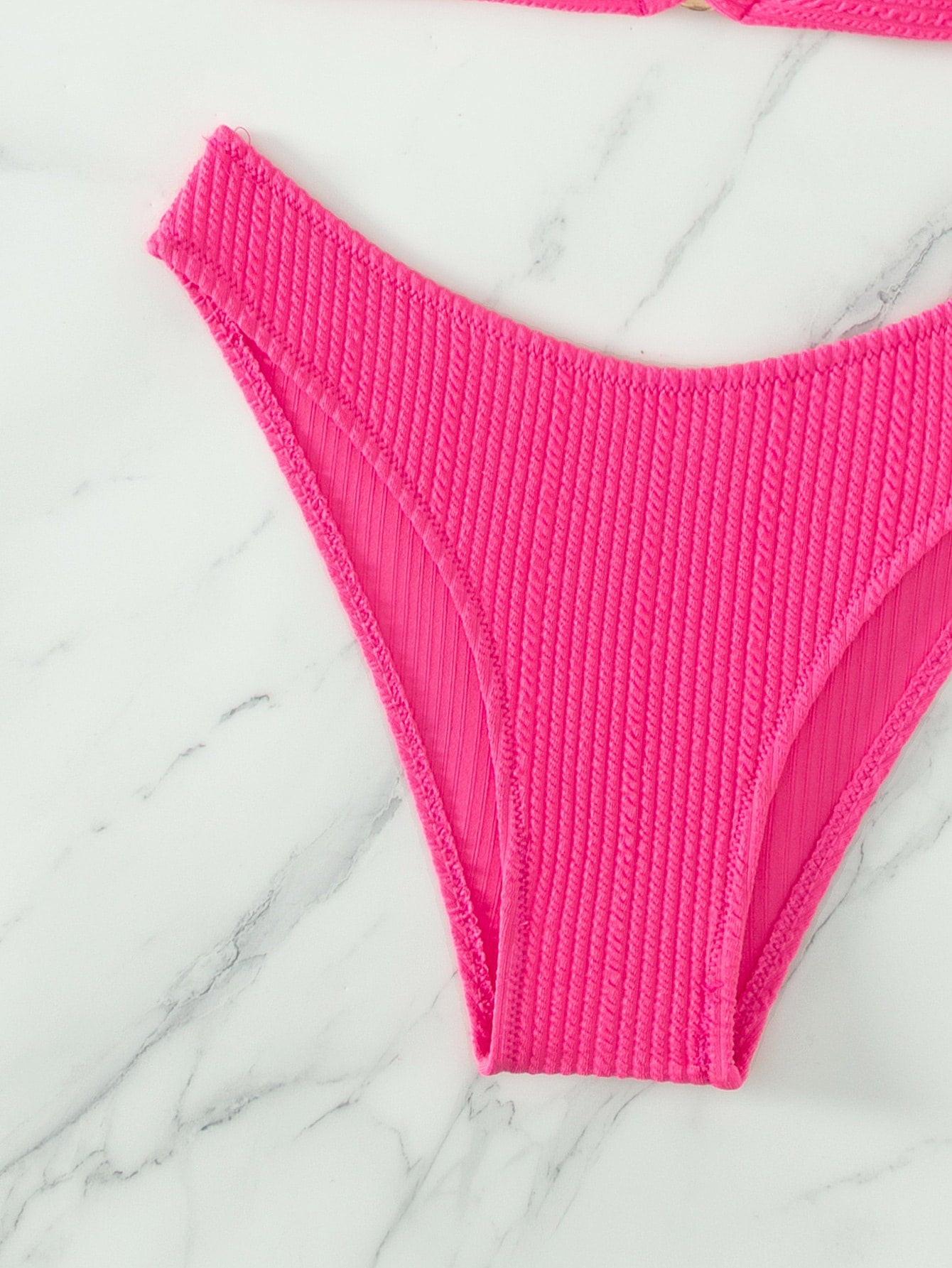 SHEIN Swim SXY Mono Bikini Set Chain Linked Halter Push Up Bra &amp; Bikini 2 Piece Swimsuit