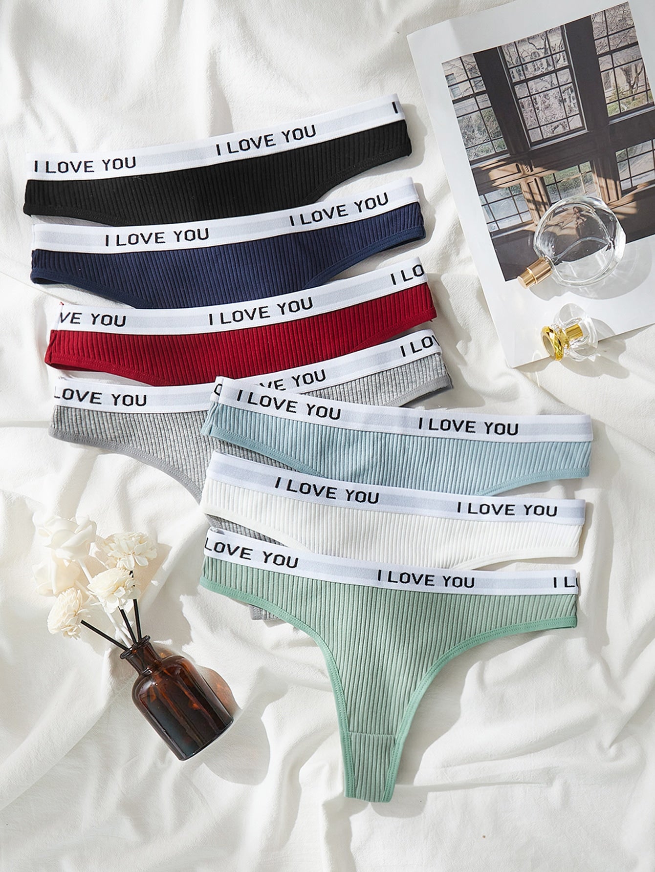 7pack Letter Tape Panty