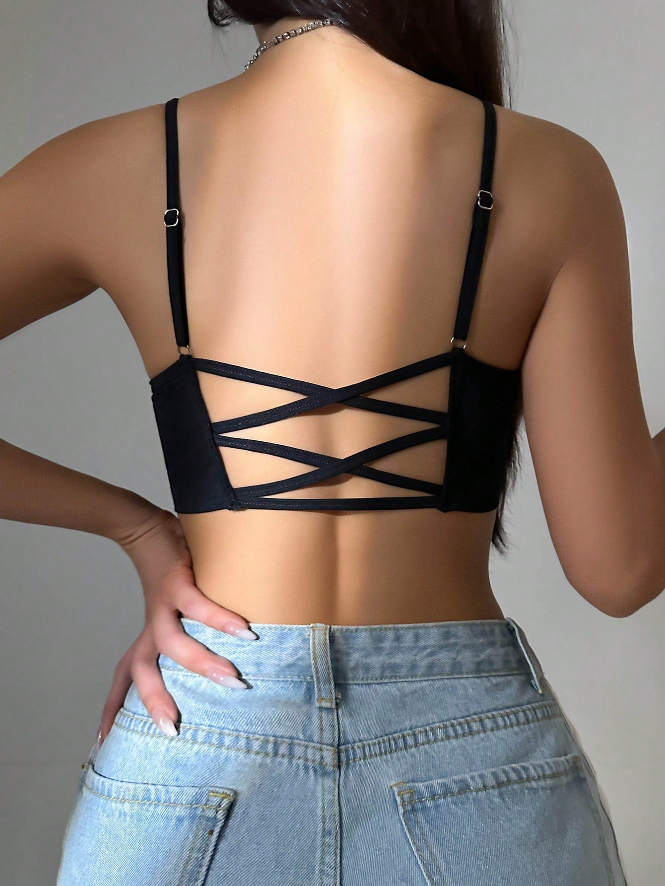 Crisscross Backless Wireless Bra