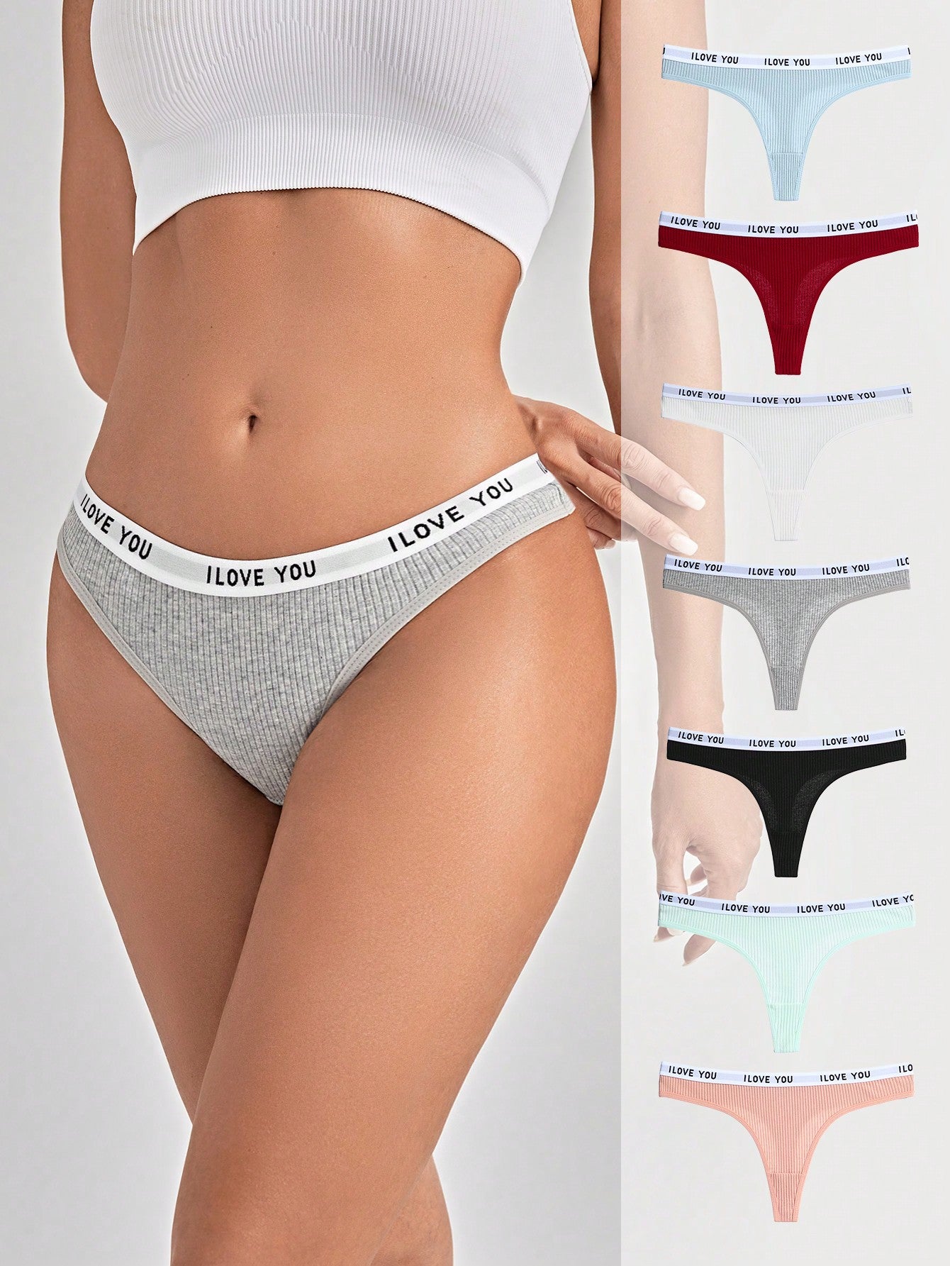 7pack Letter Tape Panty
