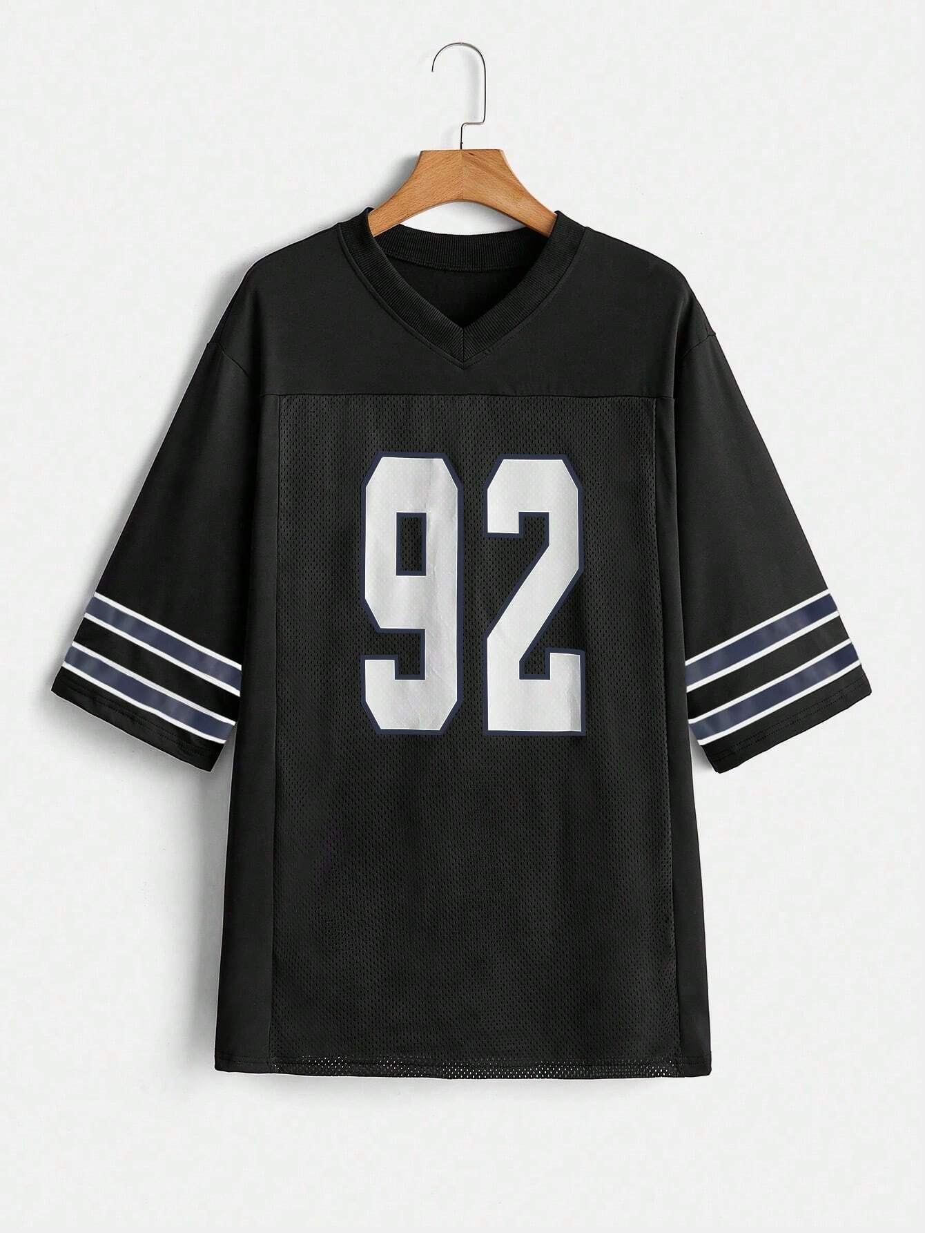 EZwear Digital Mesh Spliced Baseball Dress