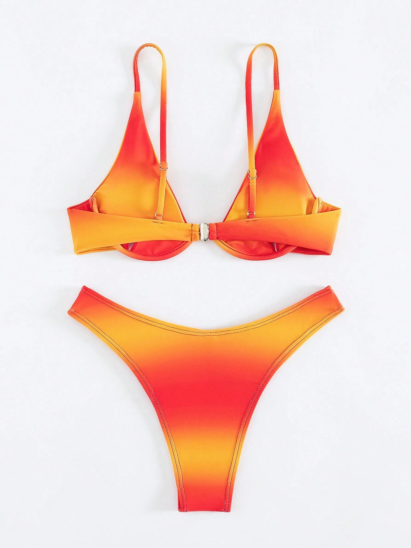 Solid Underwire Bikini Swimsuit