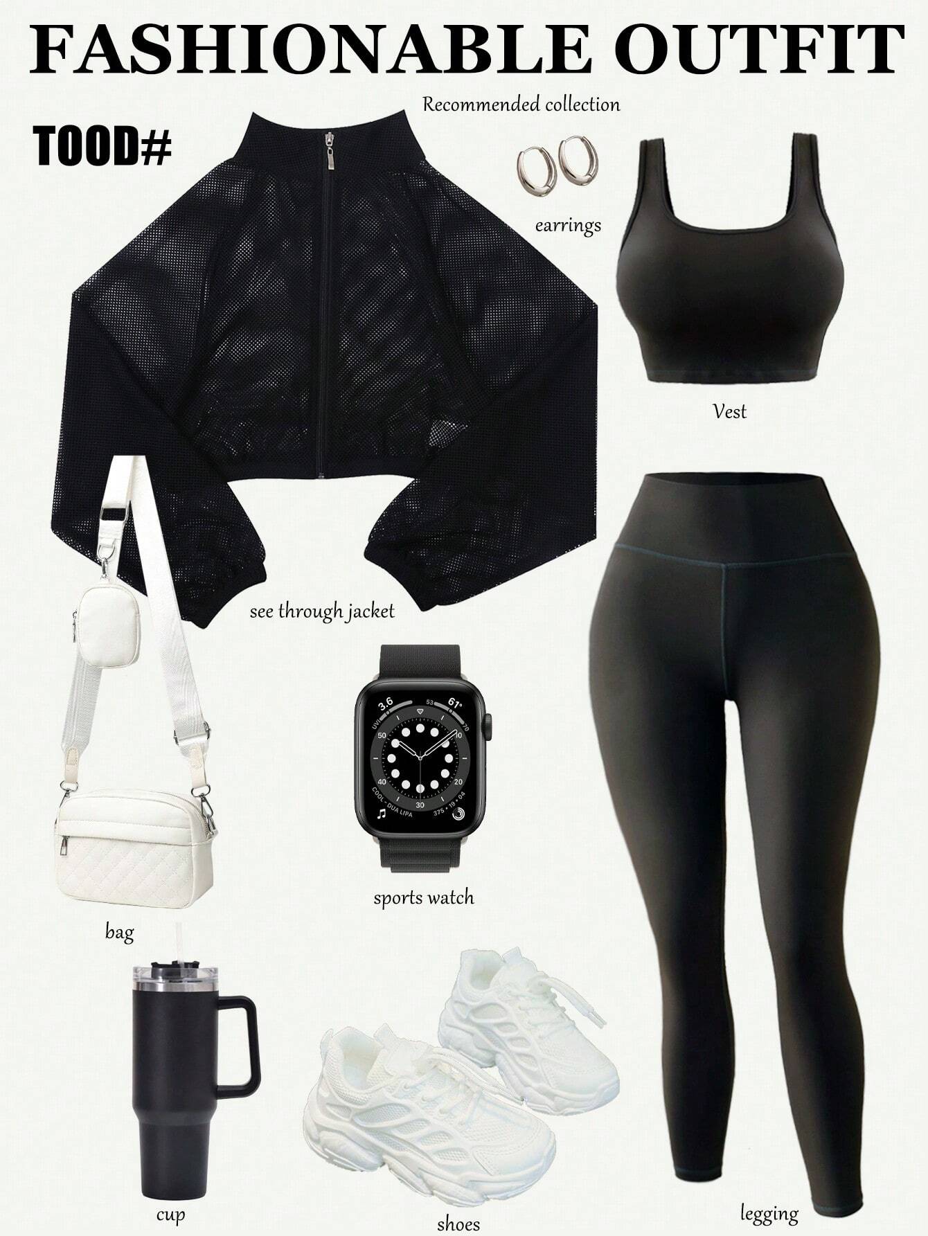 Sport Women's Sporty And Sexy Three-Piece Set Black