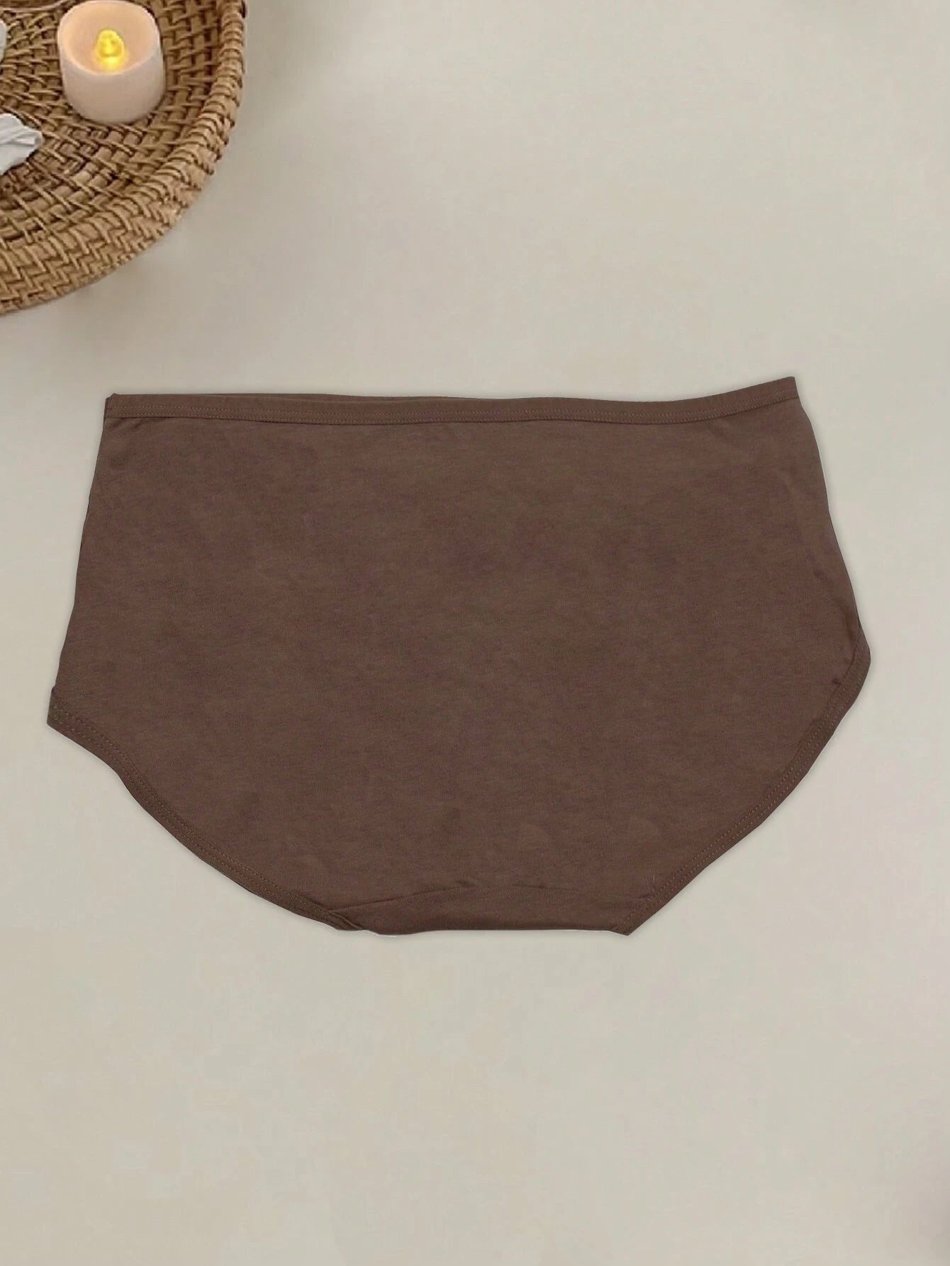 4pcs Women's Solid Color Seamless Breathable Soft Athletic Triangle Underwear With MELRAD Letter Print