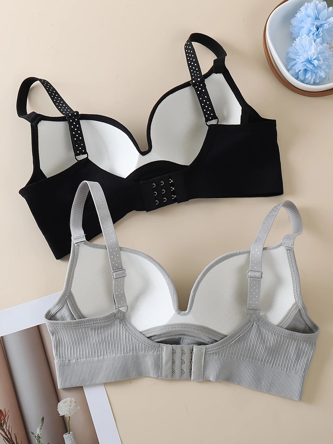 2pcs Elegant Push-Up Bralettes