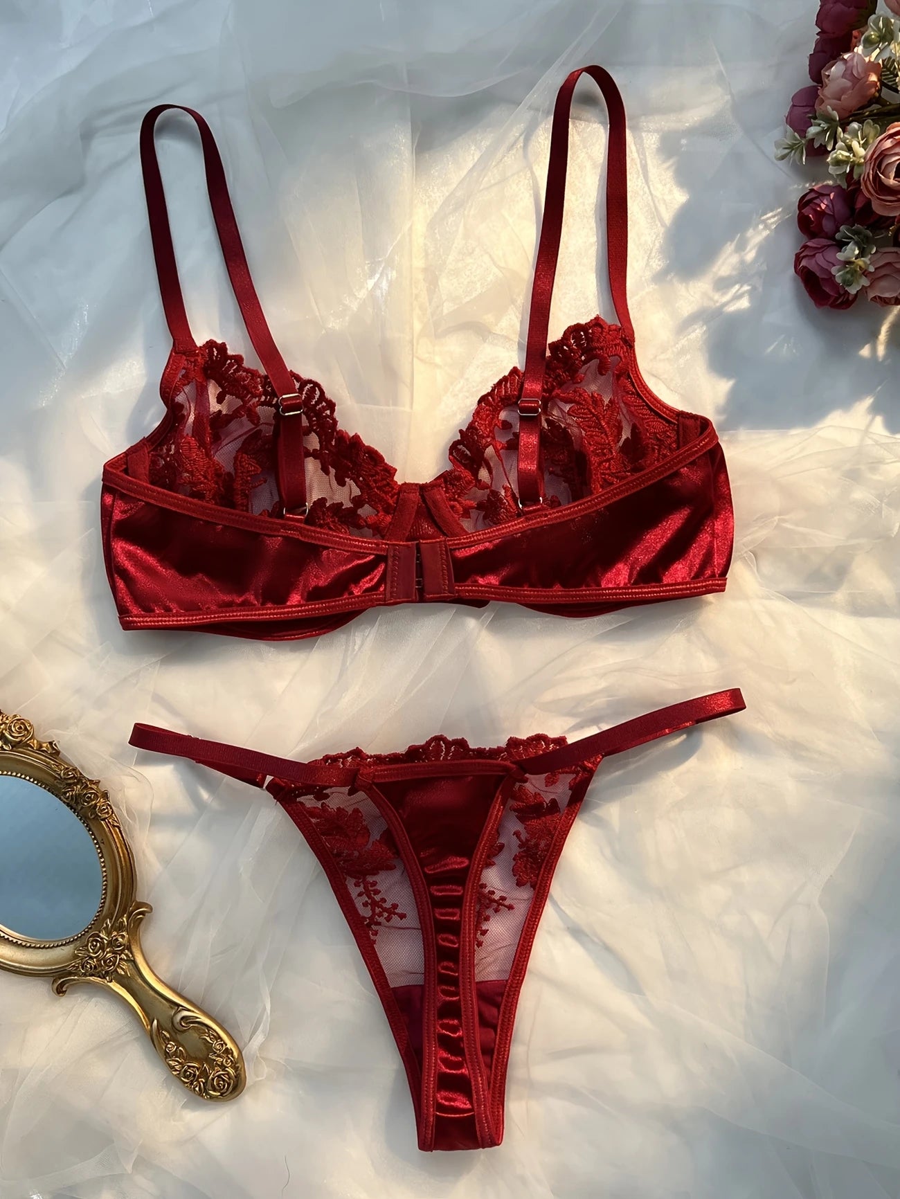 Elegant Embroidered Lingerie Set