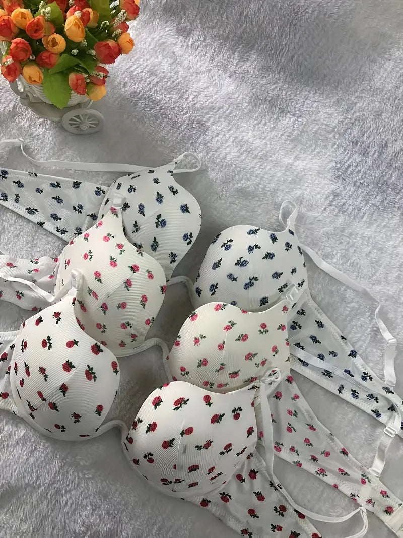 3pcs Floral Lingerie Bras Mixed 2