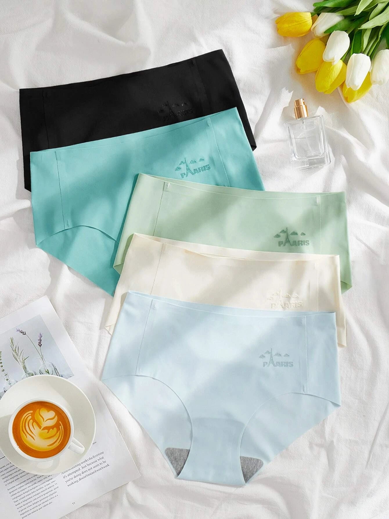 Basics 5pack Letter Graphic Panty Multicolor 3 M