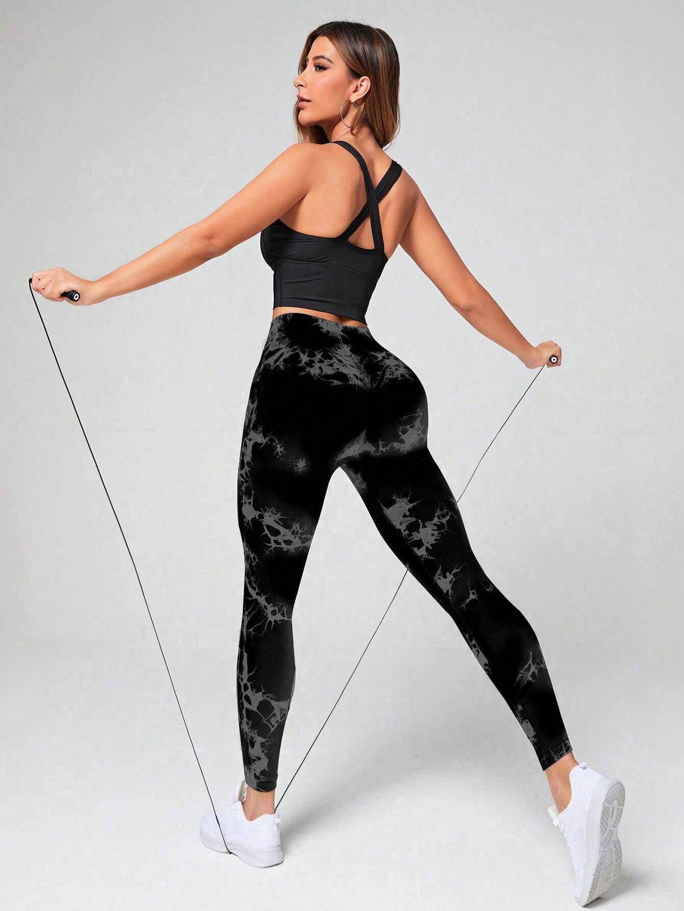 Sport Studio Tie Dye Wideband Waist Sports Leggings