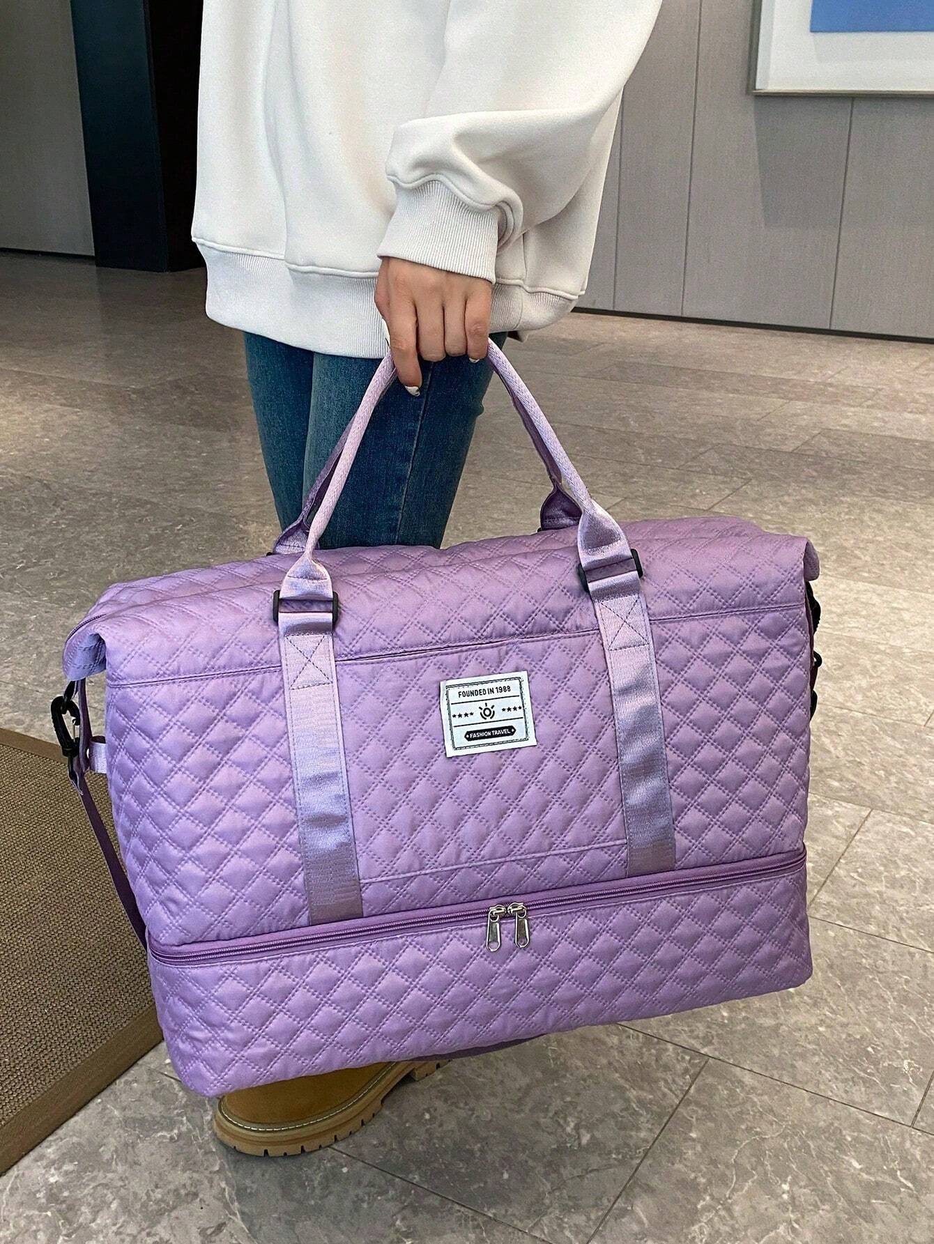 Large Capacity Fashion Printed Luggage Bag, Suitable For Men &amp; Women's Fitness, Travel, Outdoor Sports Storage Bag