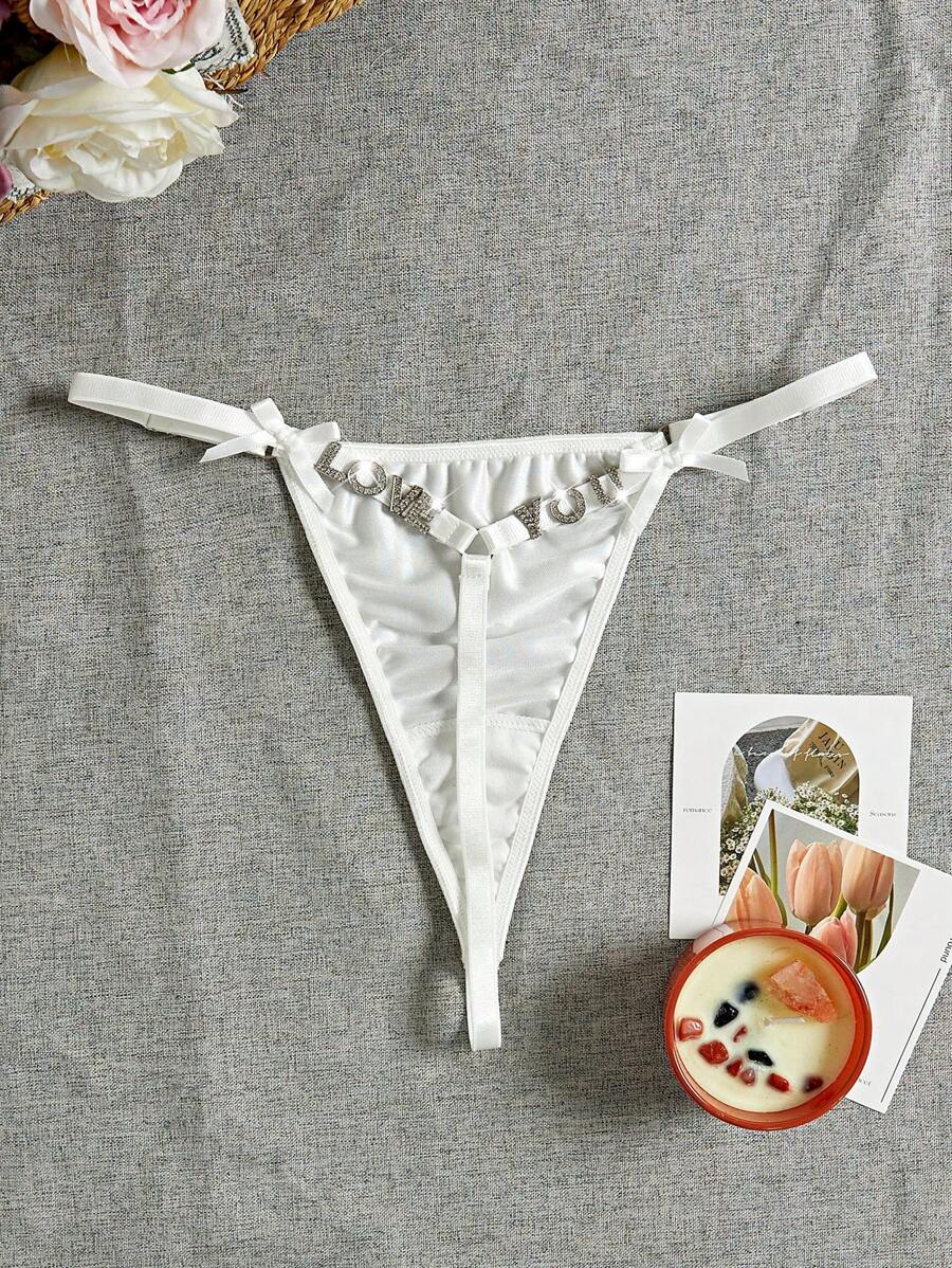 Rhinestone Studded Detail Panty