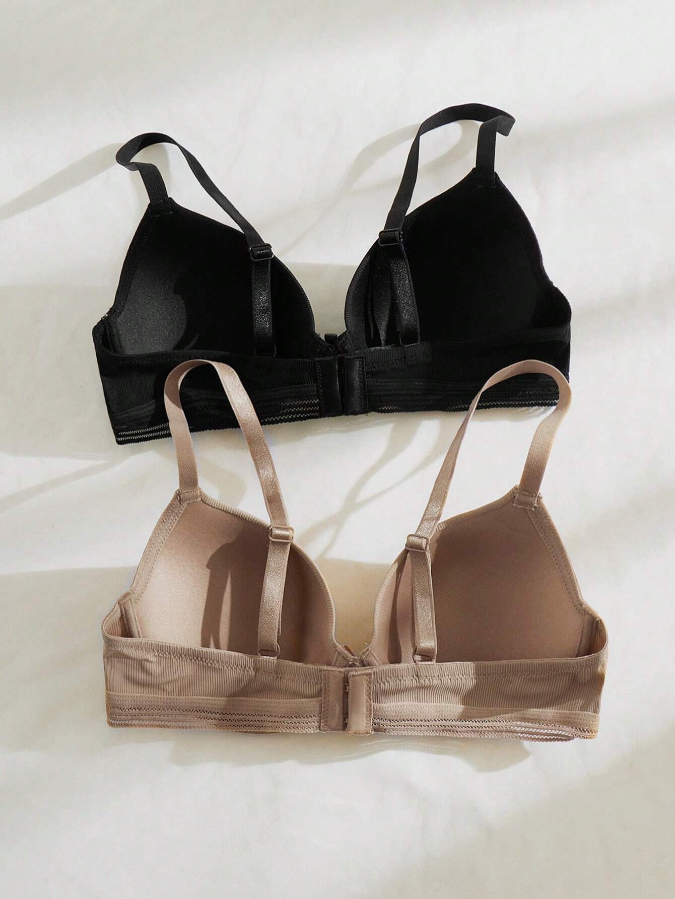 2pcs Solid Underwire Bra