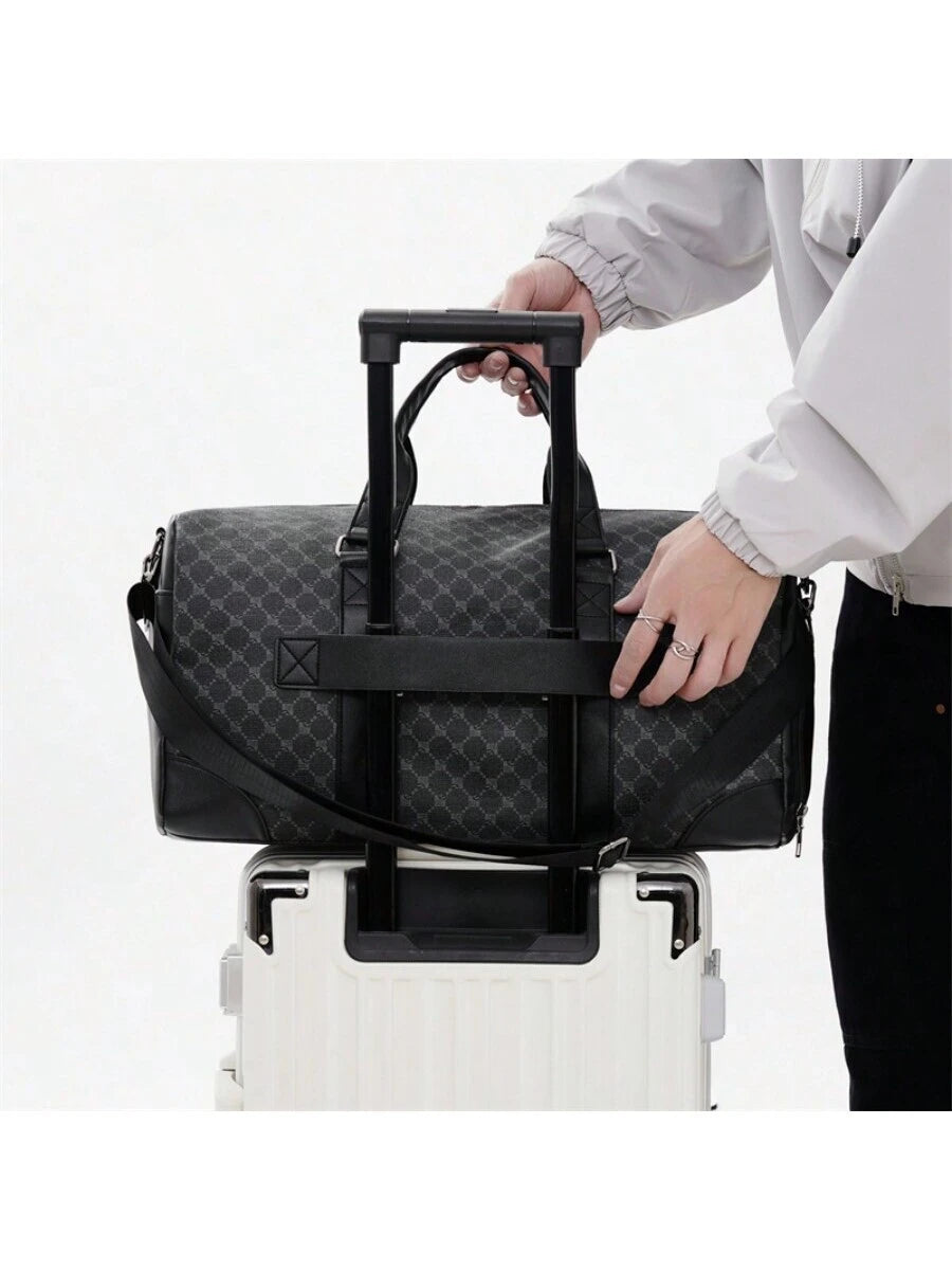 Large Capacity Fashion Printed Luggage Bag, Suitable For Men &amp; Women's Fitness, Travel, Outdoor Sports Storage Bag