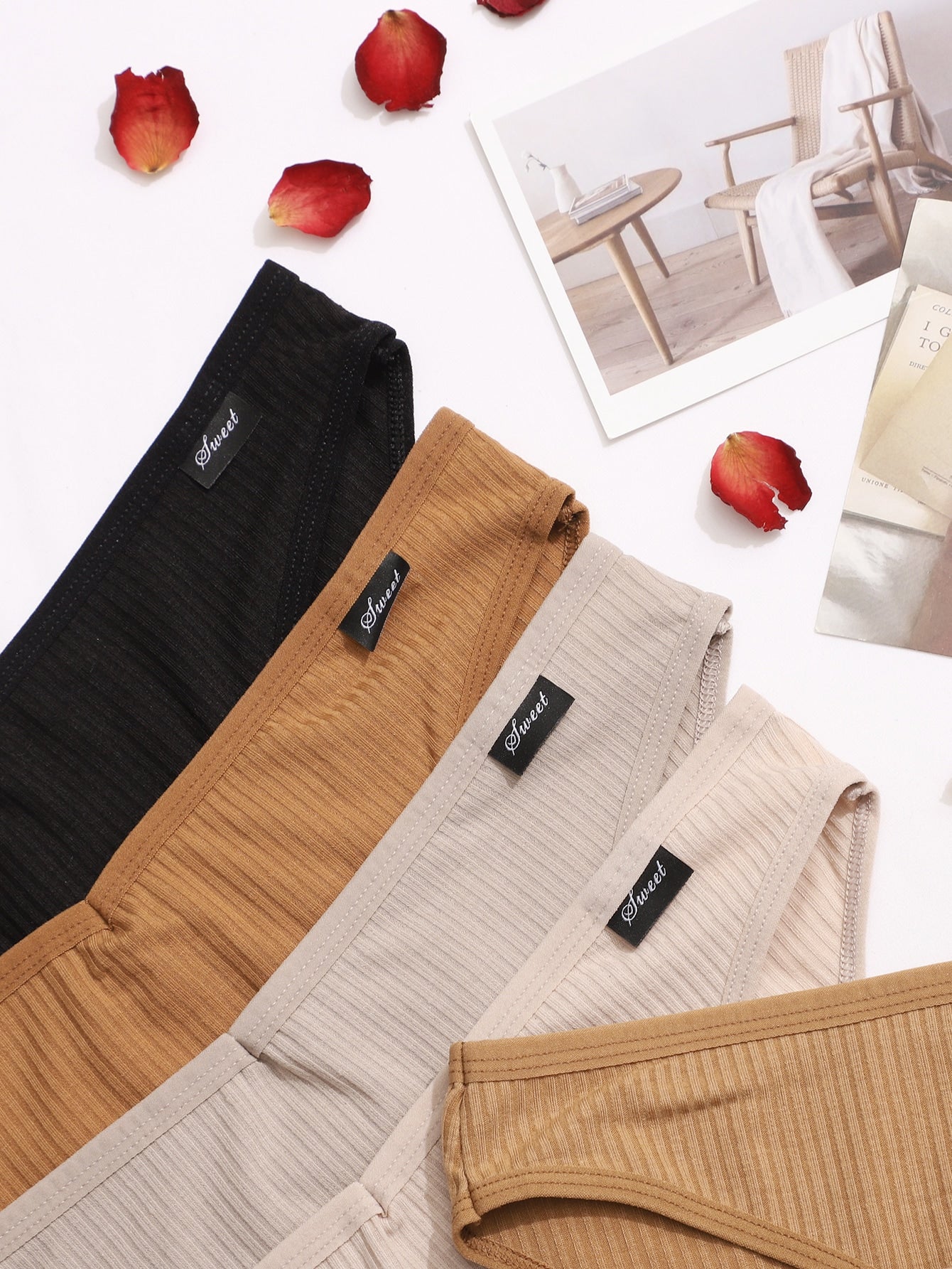 7pack Solid Rib Panty