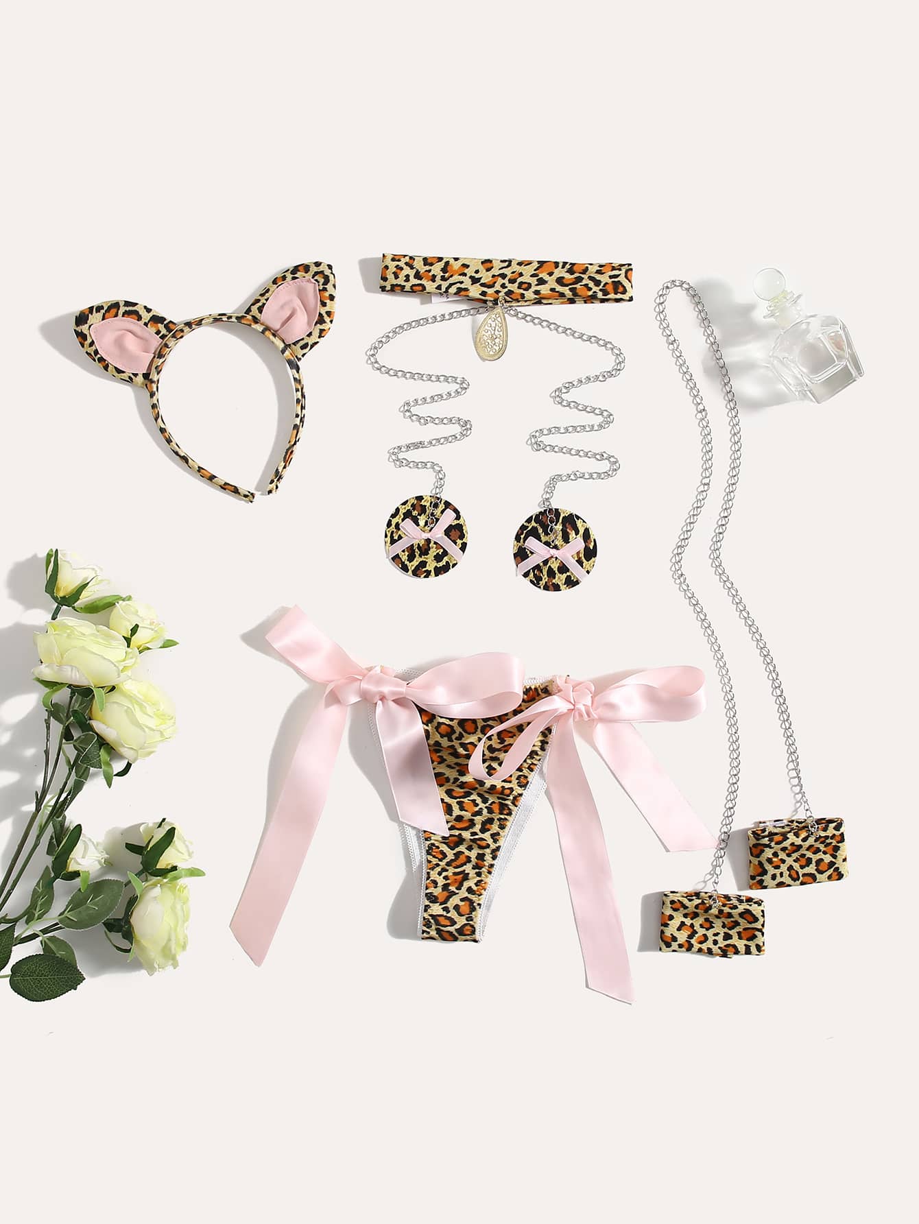 4pack Leopard Chain Linked Animal Costume Set
