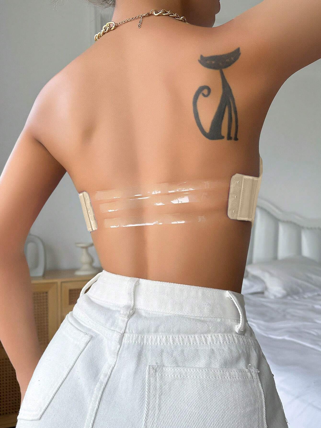 Thin Material Glossy Strapless Bra With Push Up, Slip Resistance, Side Support And Invisible Strap For Wedding Dress