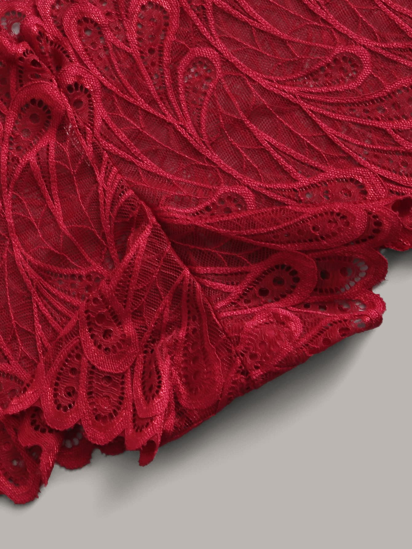 4pack Floral Lace High Waist Panty Set