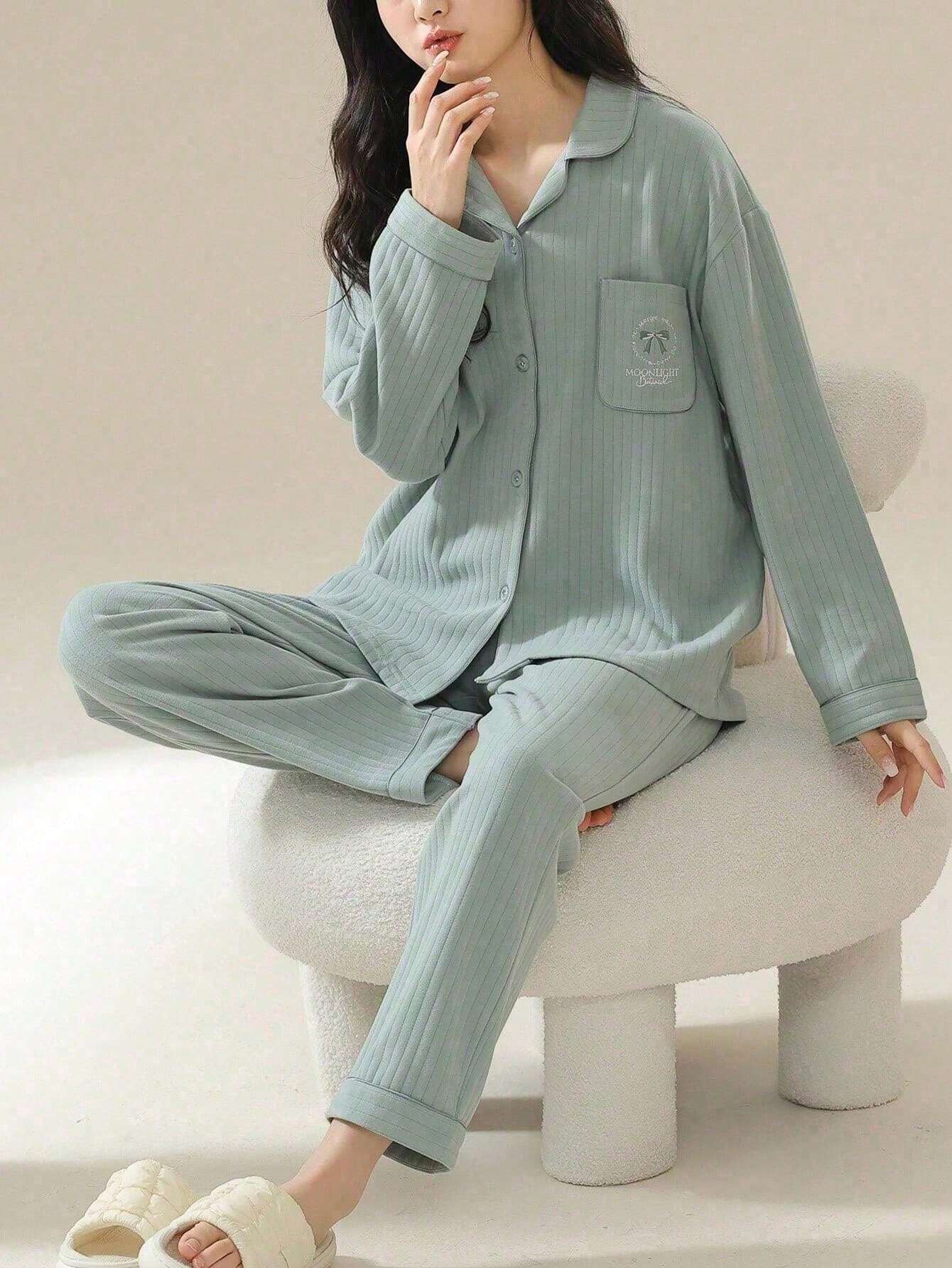 2pc Women Cotton Pajamas Set