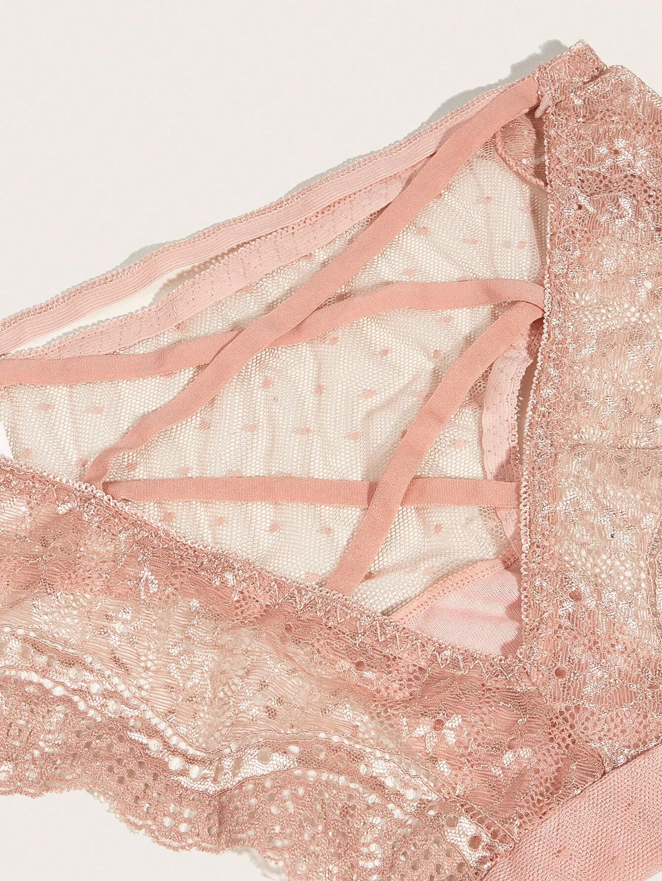 3pack Criss Cross Lace Panty Lingerie