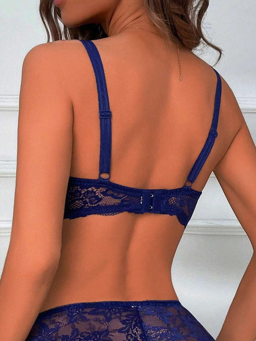 Floral Lace Underwire Bra