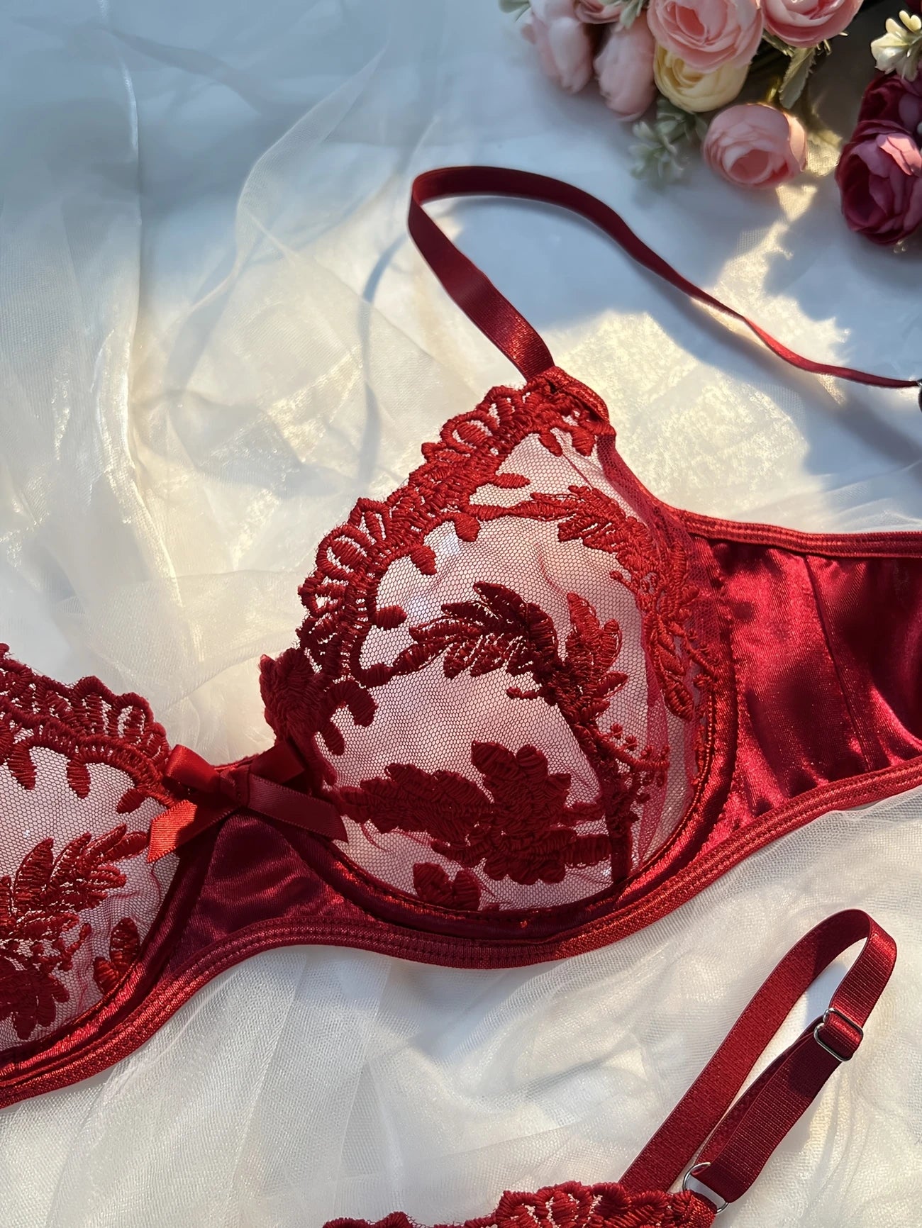 Elegant Embroidered Lingerie Set