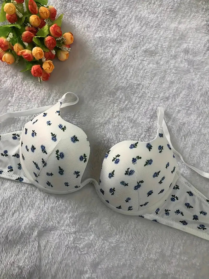 3pcs Floral Lingerie Bras
