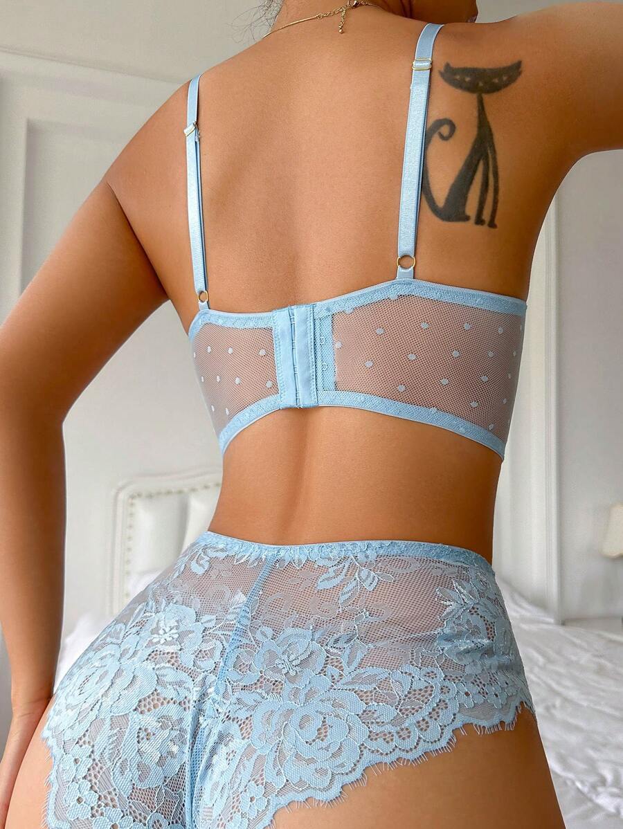 Floral Lace Push Up Lingerie Set
