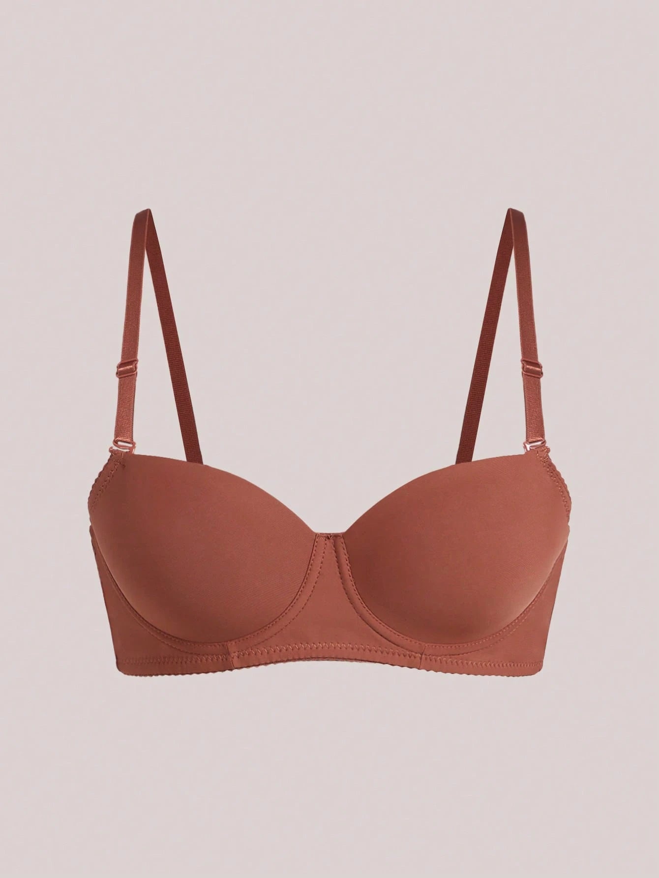 6pcs/Set Women's Solid Color Underwire Bra And Bikini Panty Set