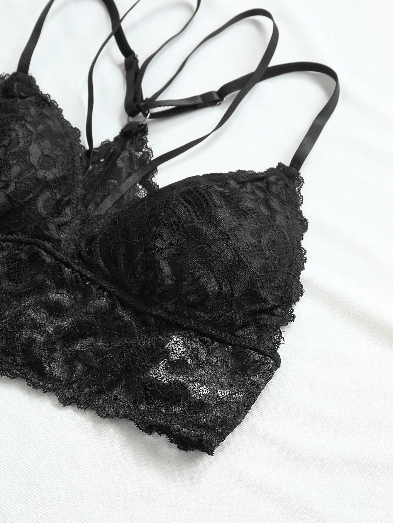 Floral Lace Harness Bralette