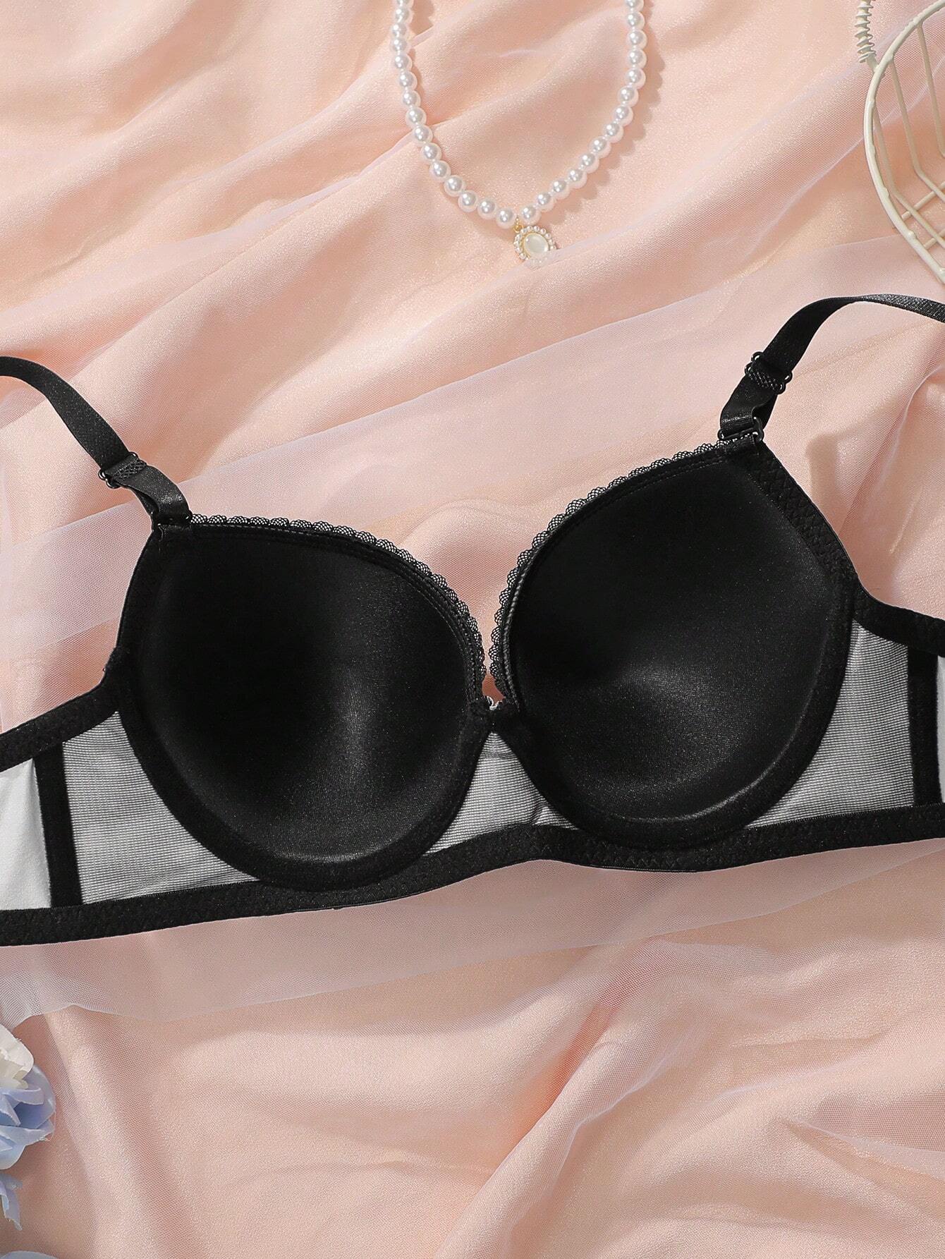 Floral Print Underwire Bra &amp; Panty Lingerie Set