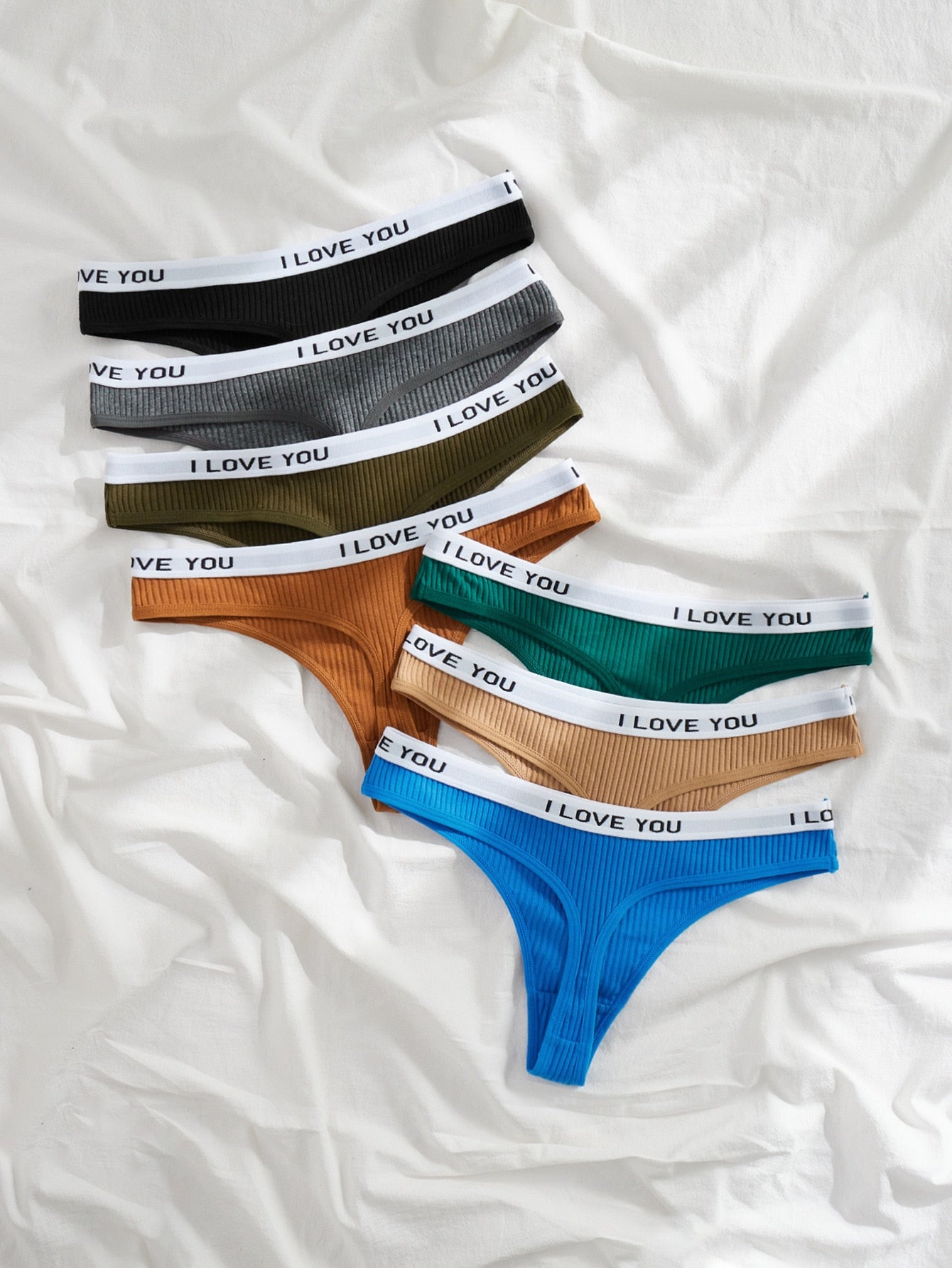 7pack Letter Tape Panty